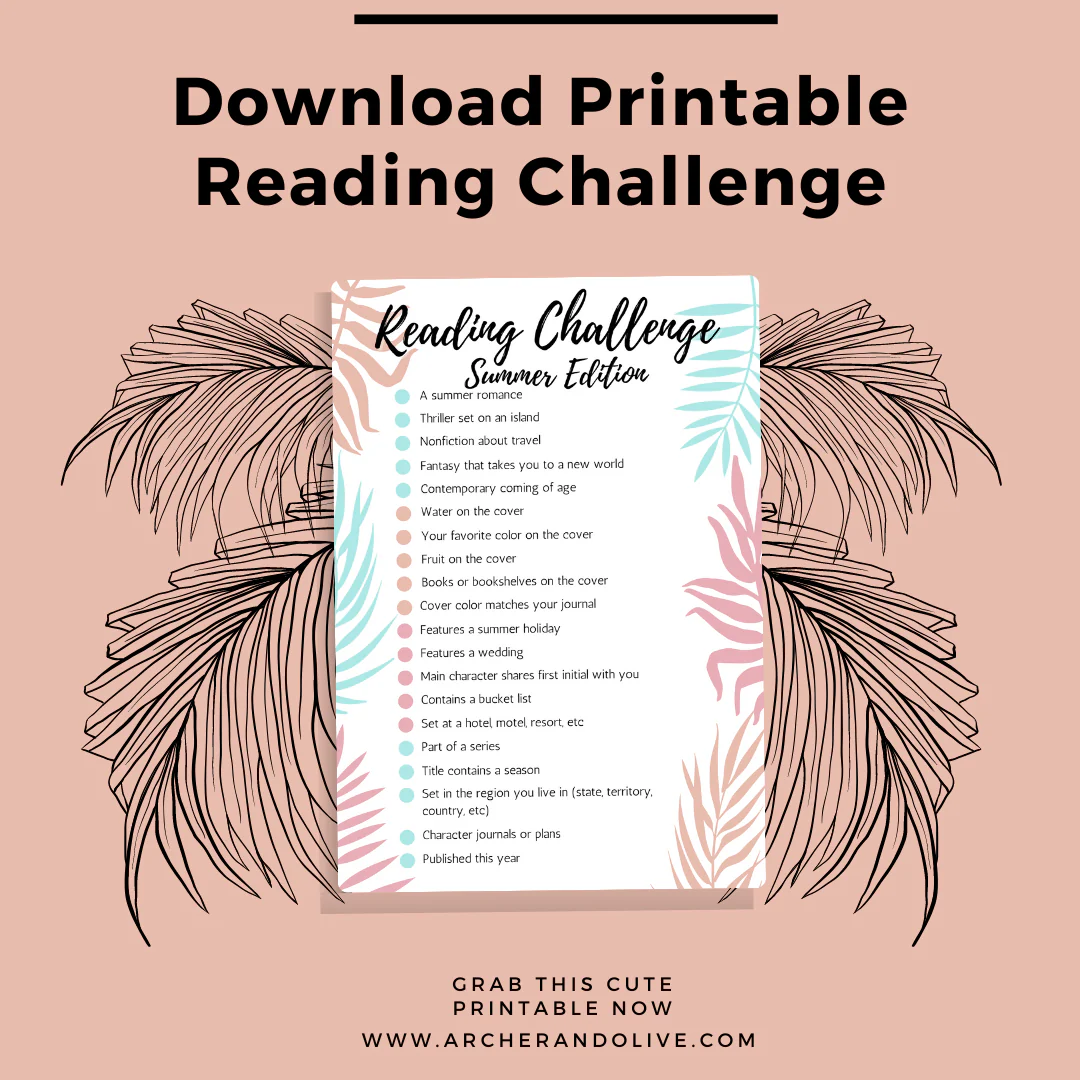 Printable of reading challenge prompts