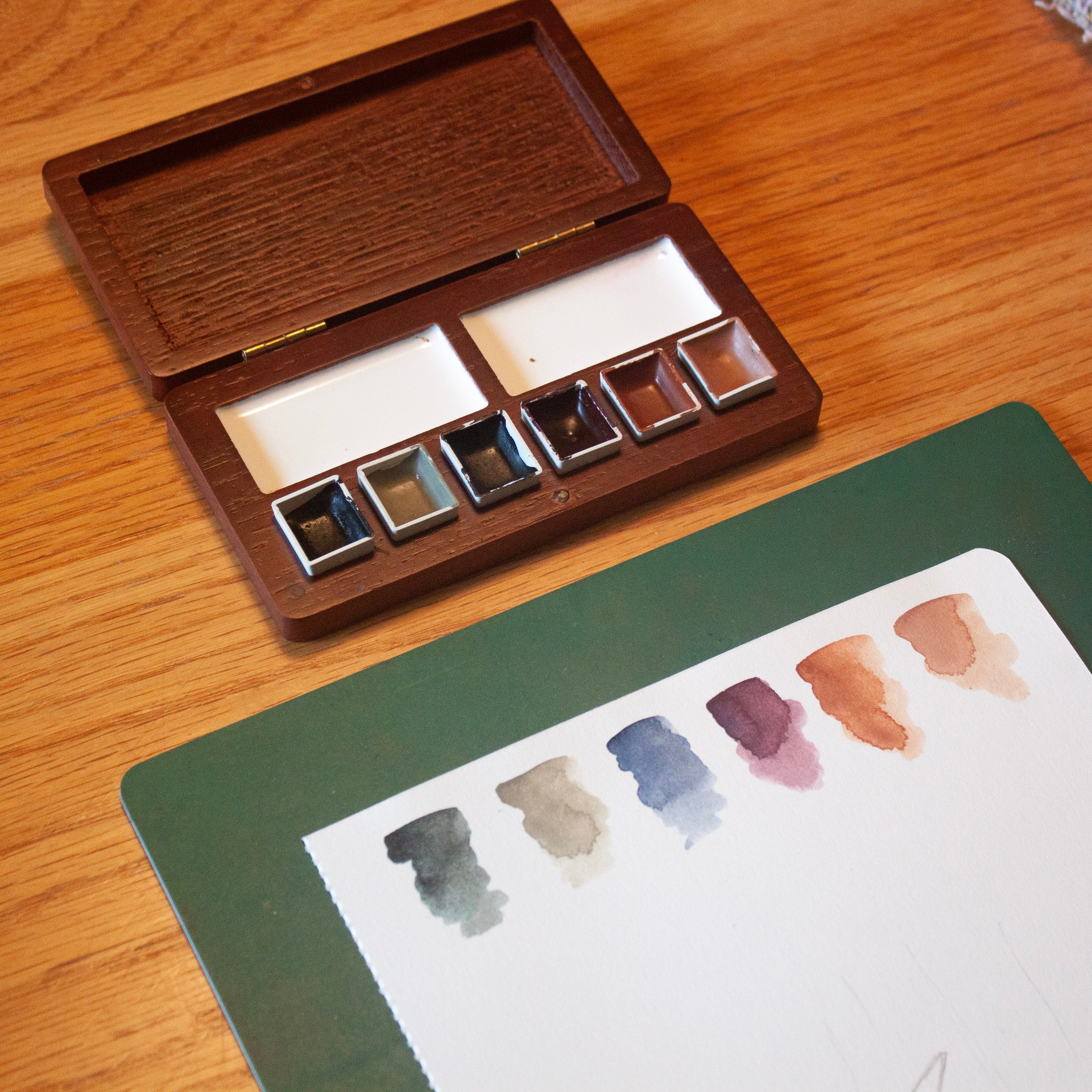 fall watercolor swatches