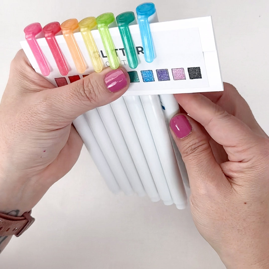 Attatch Pens to Your Acrylograph Swatch Card