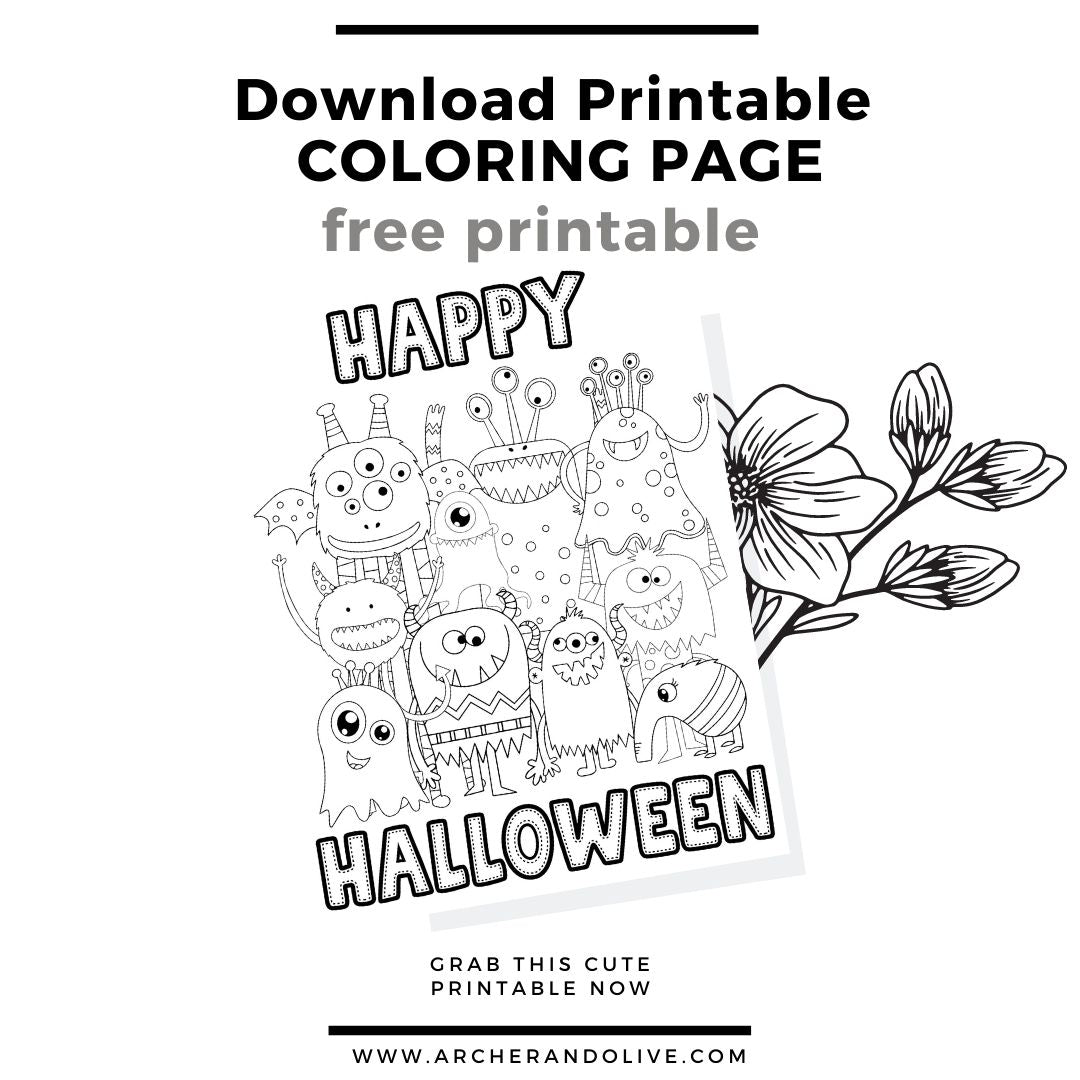 halloween doodle free printable