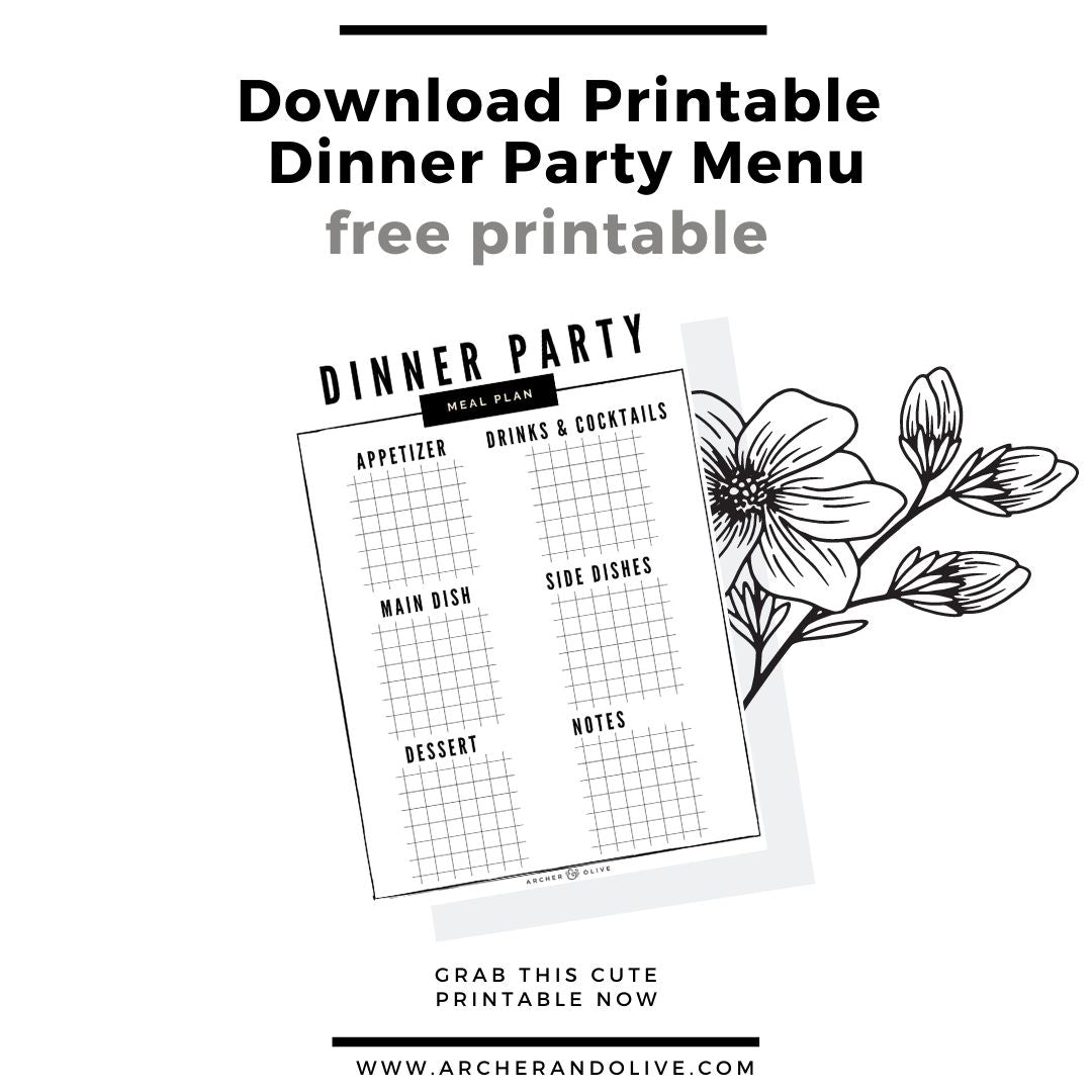 dinner party printable