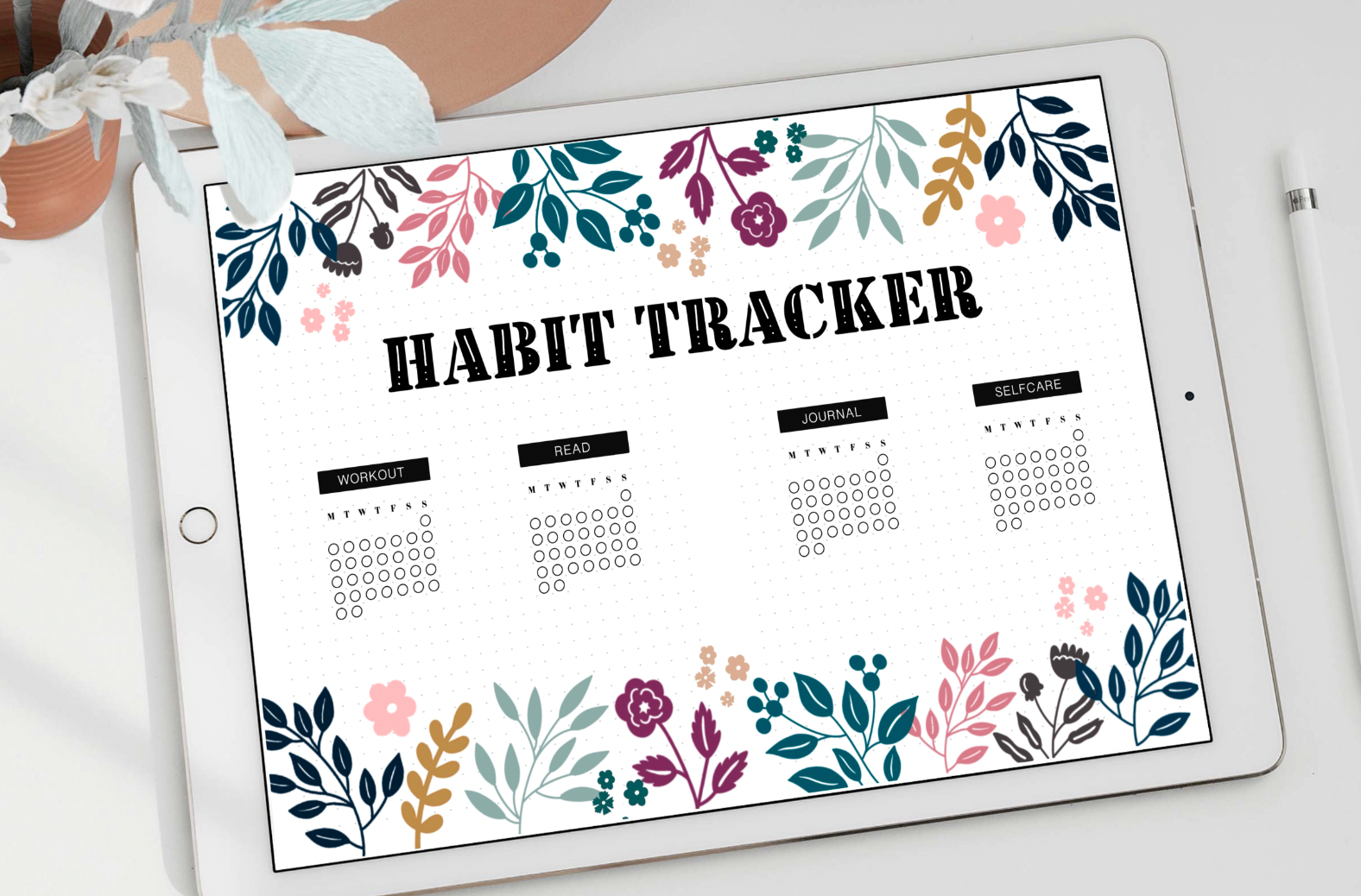 digital bullet journal habit tracker