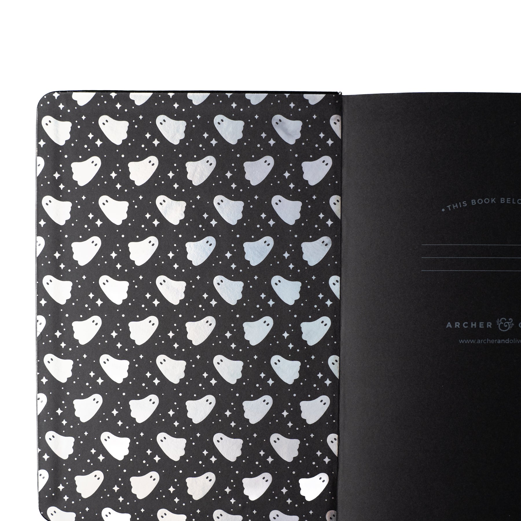 Cute Ghost Notebook Blackout Inside Cover