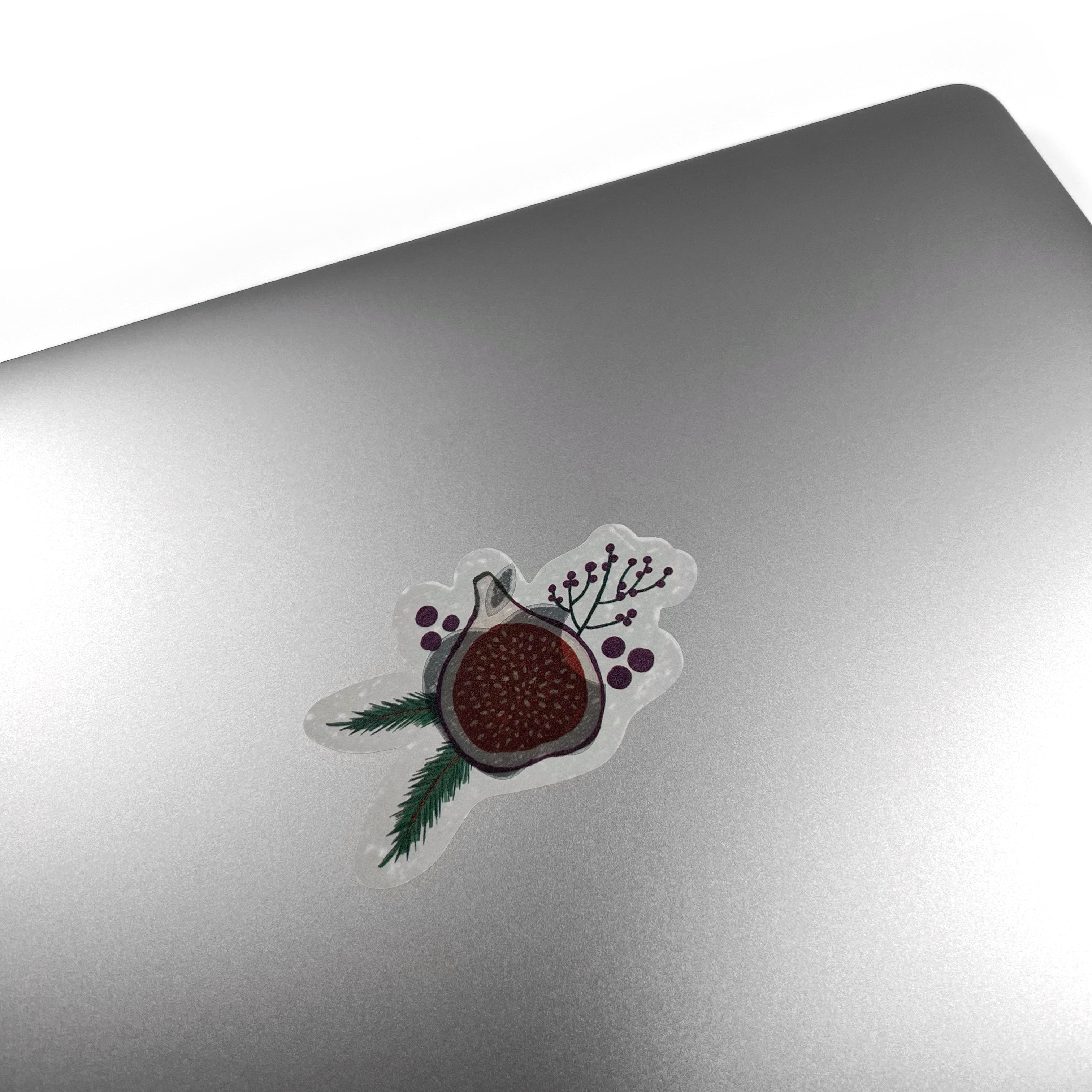 sticker on laptop