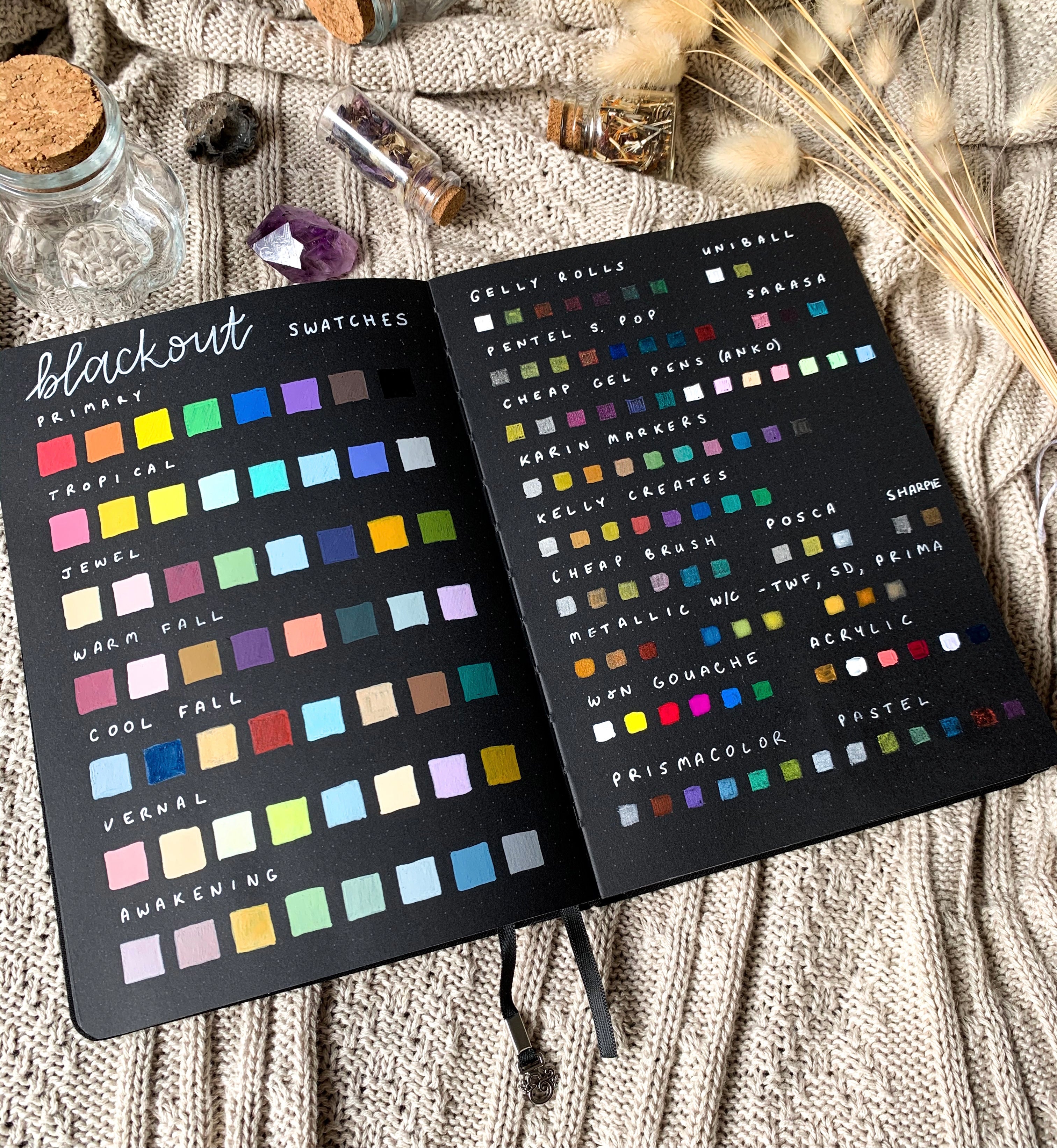 Blackout Notebook Swatches