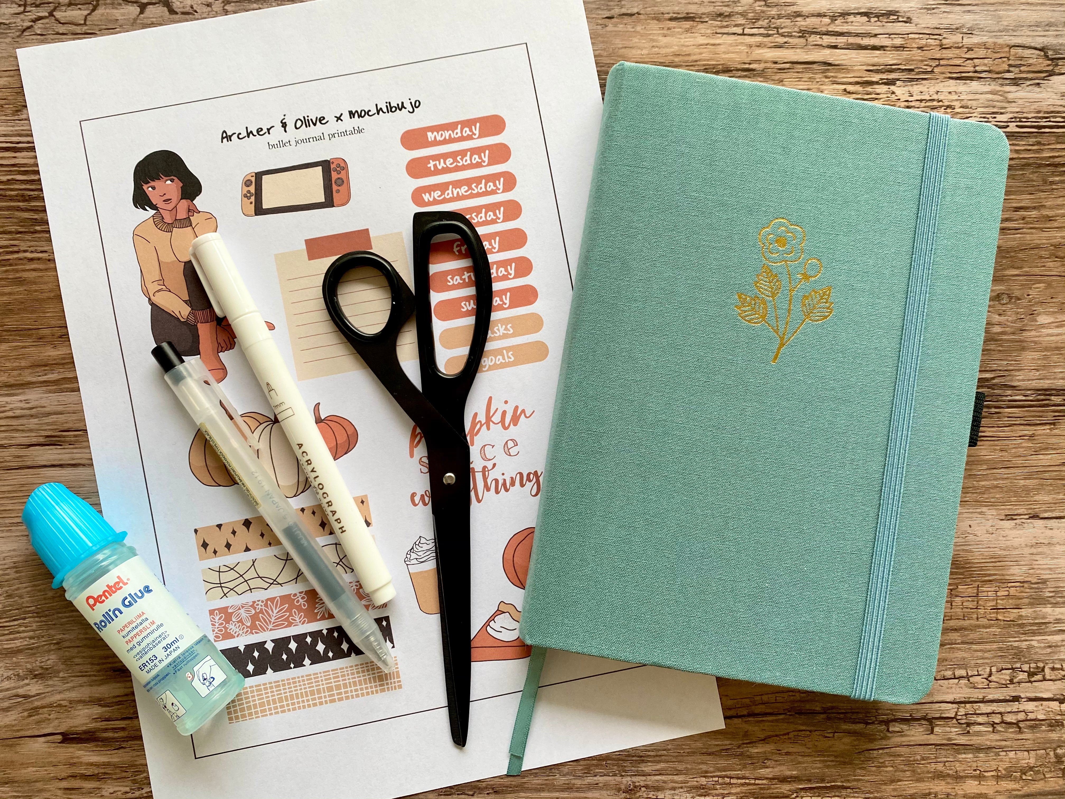 How to use printables in your bullet journal + Free printable