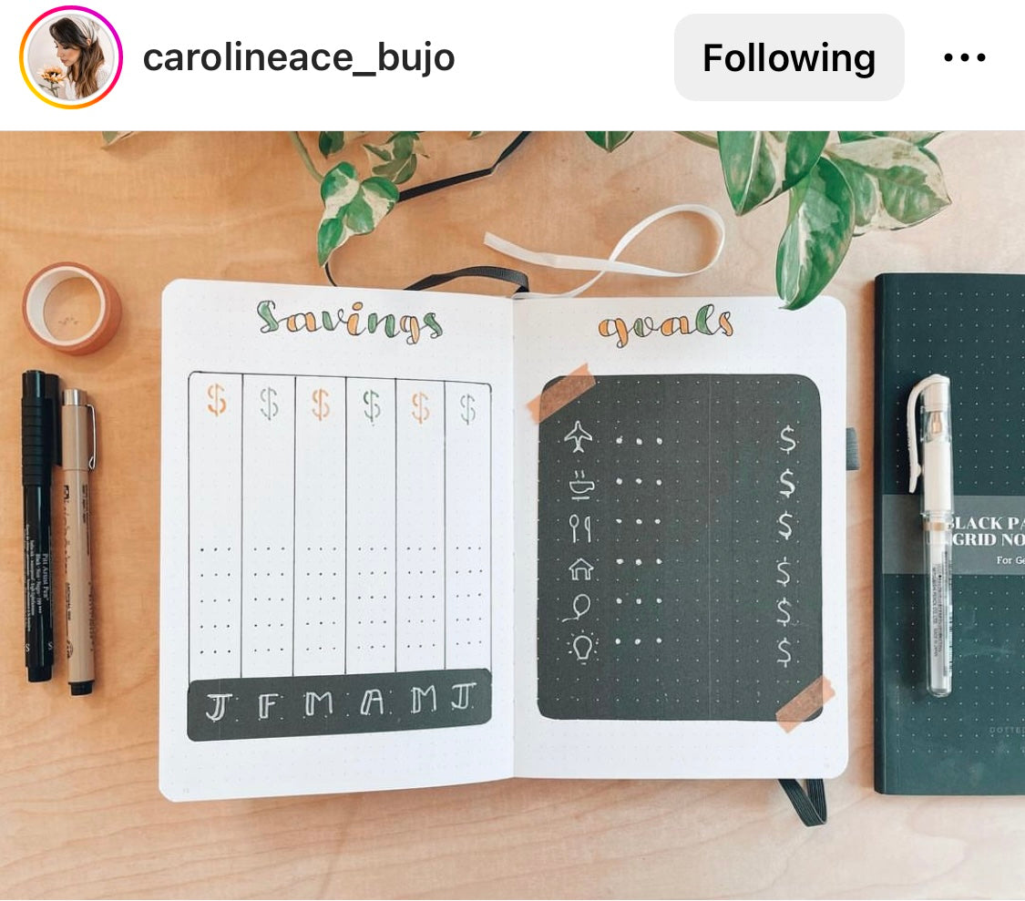 Carolineace_bujo Savings Tracker