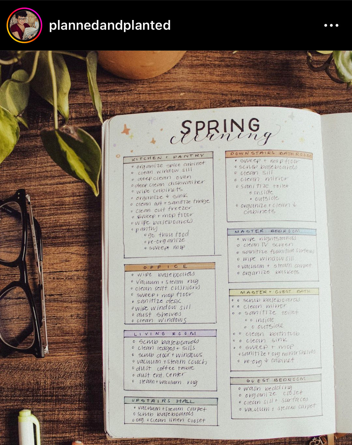 Plannnedandplanted Spring Clean Tracker Instagram