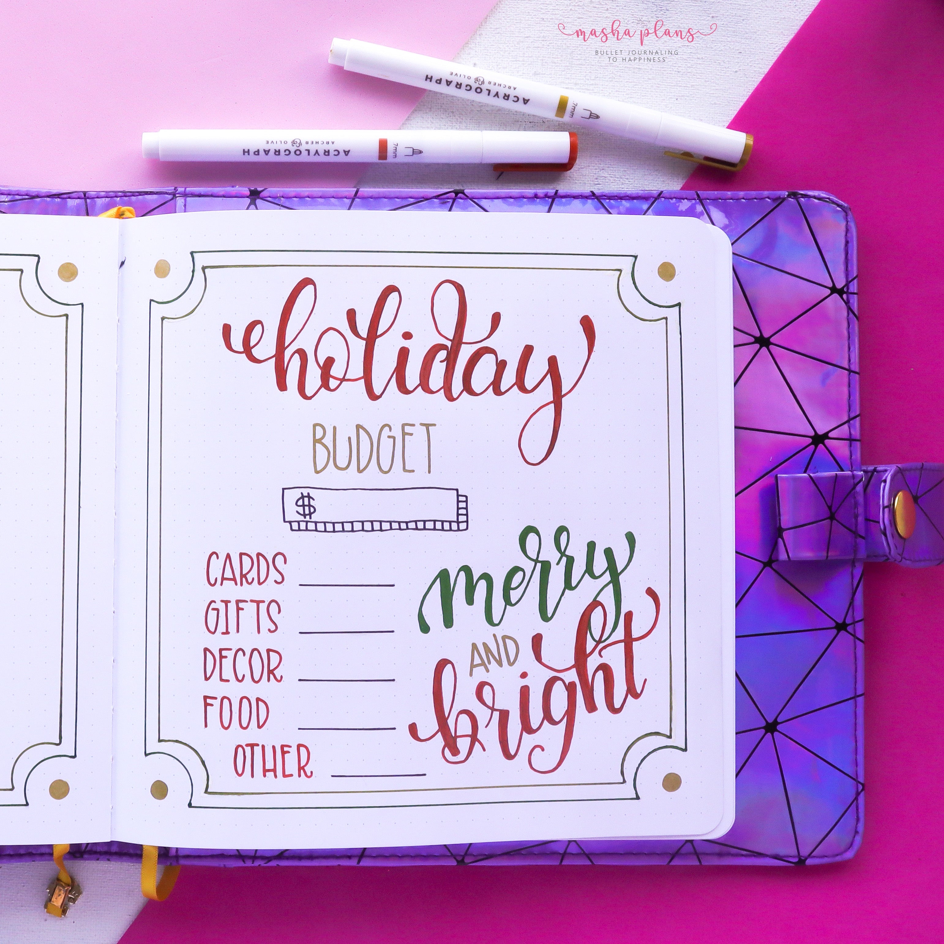 holiday budget spread