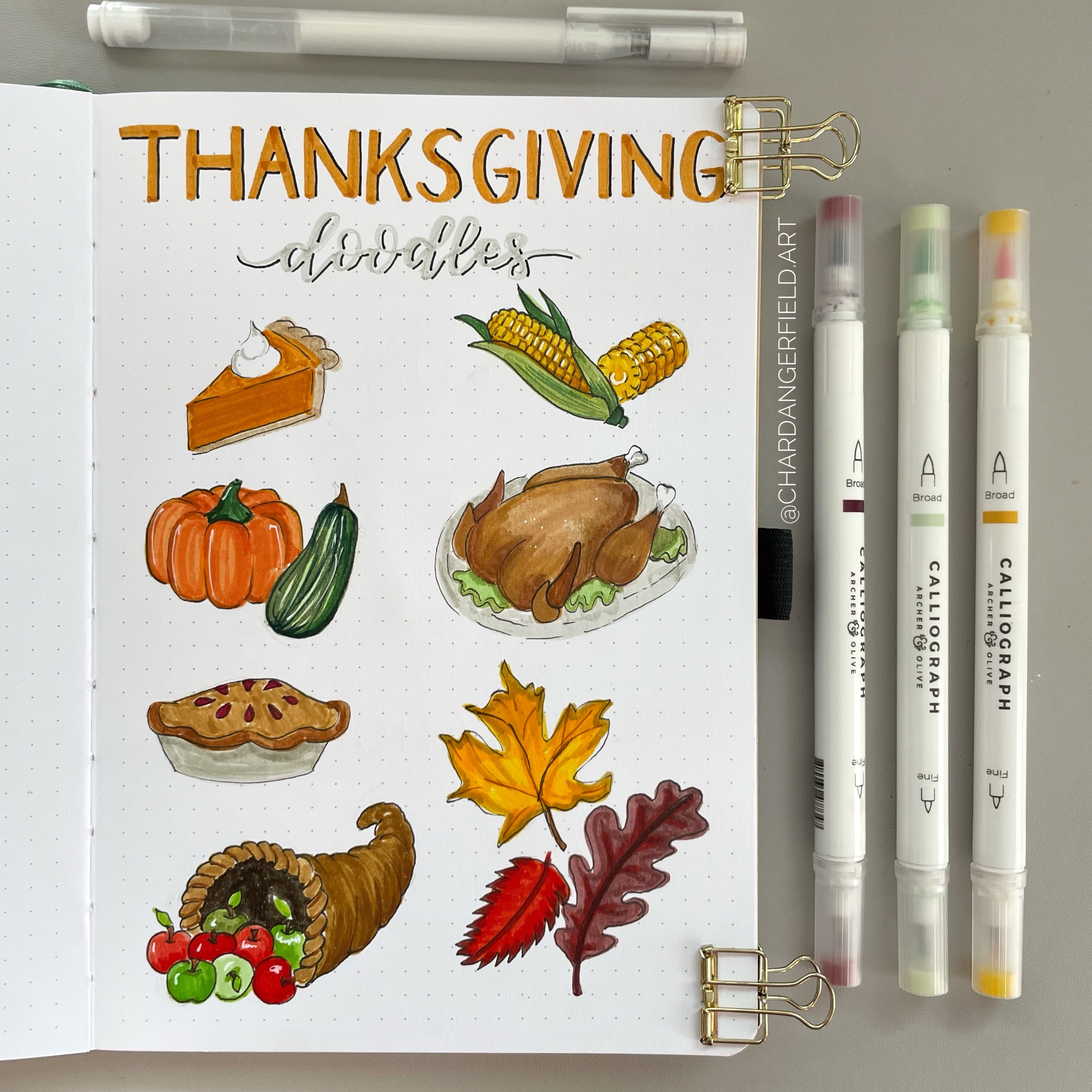 10 thanksgiving doodles