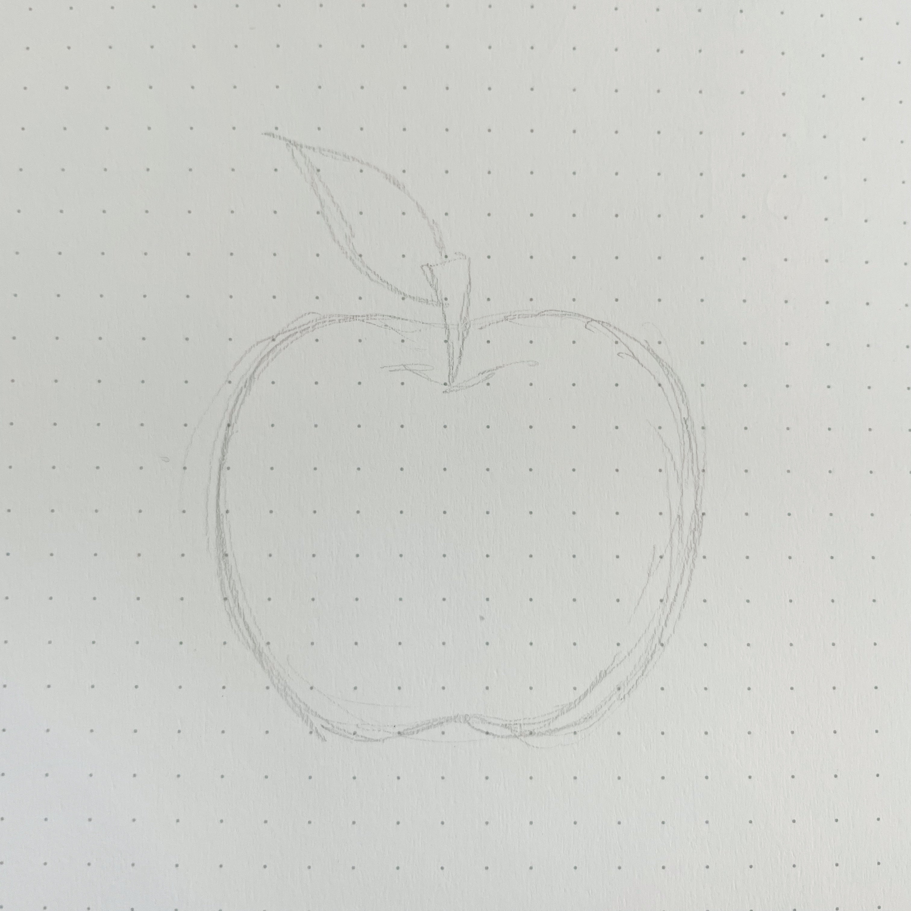 sketch of apple