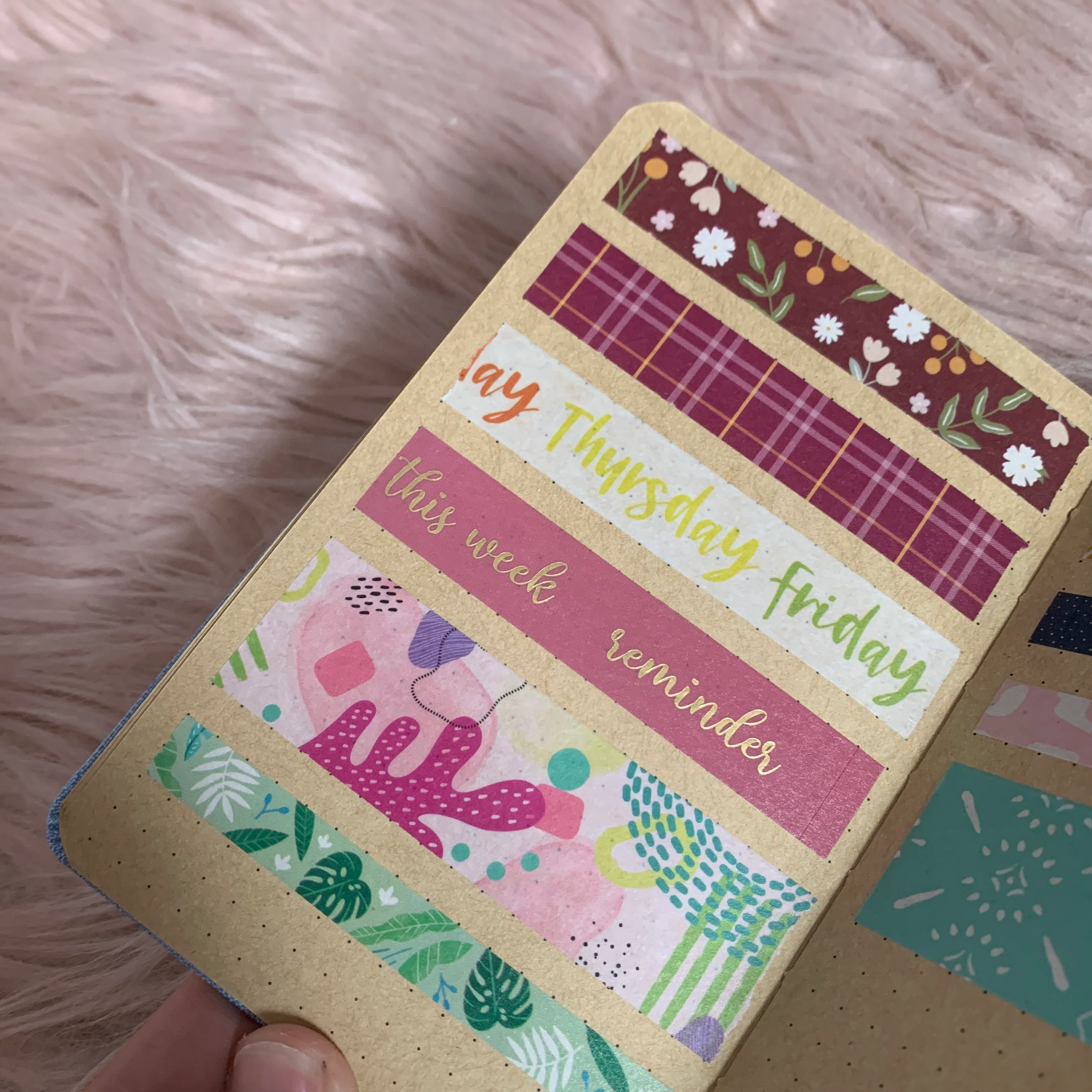 close up of washi samples