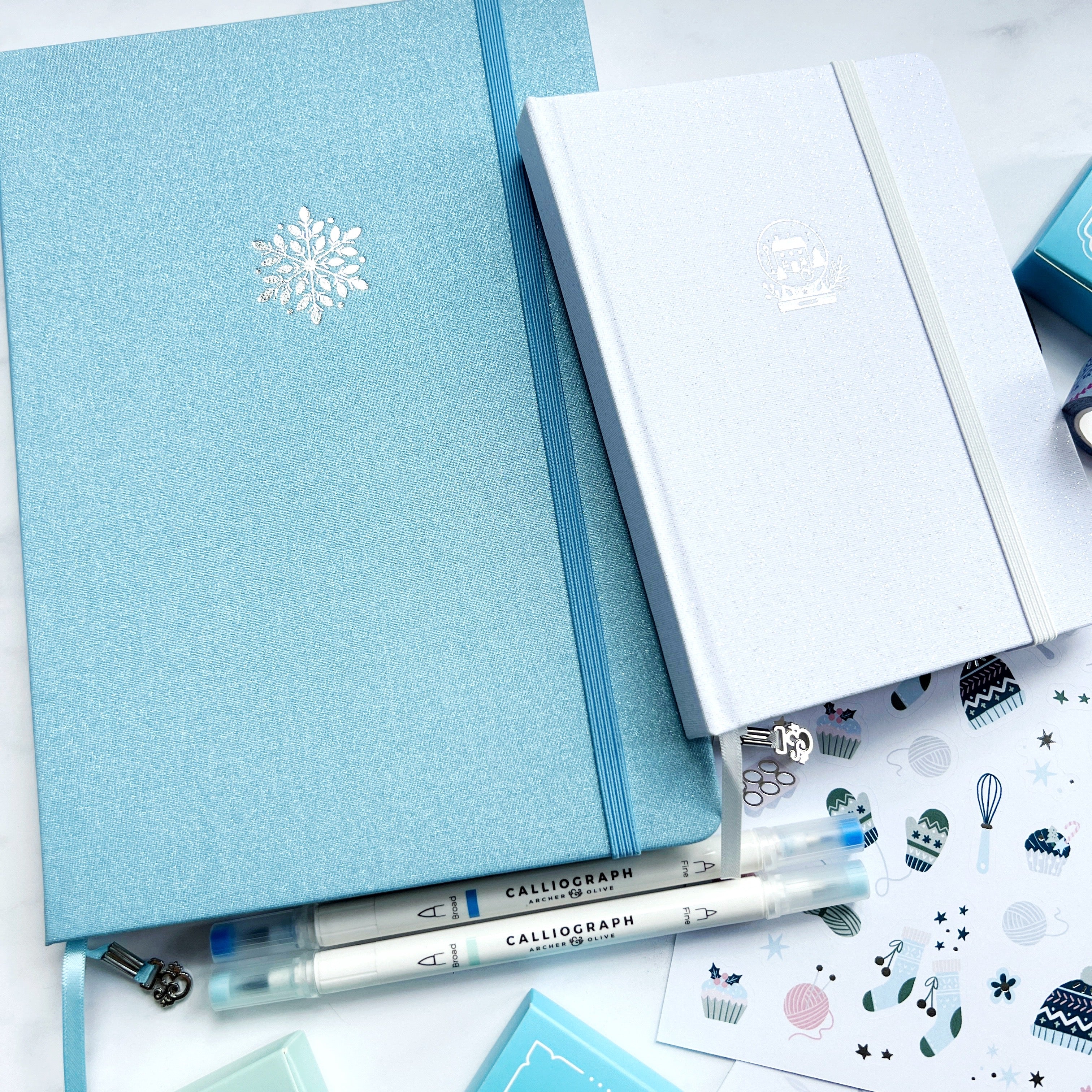 Winter journals and accessories