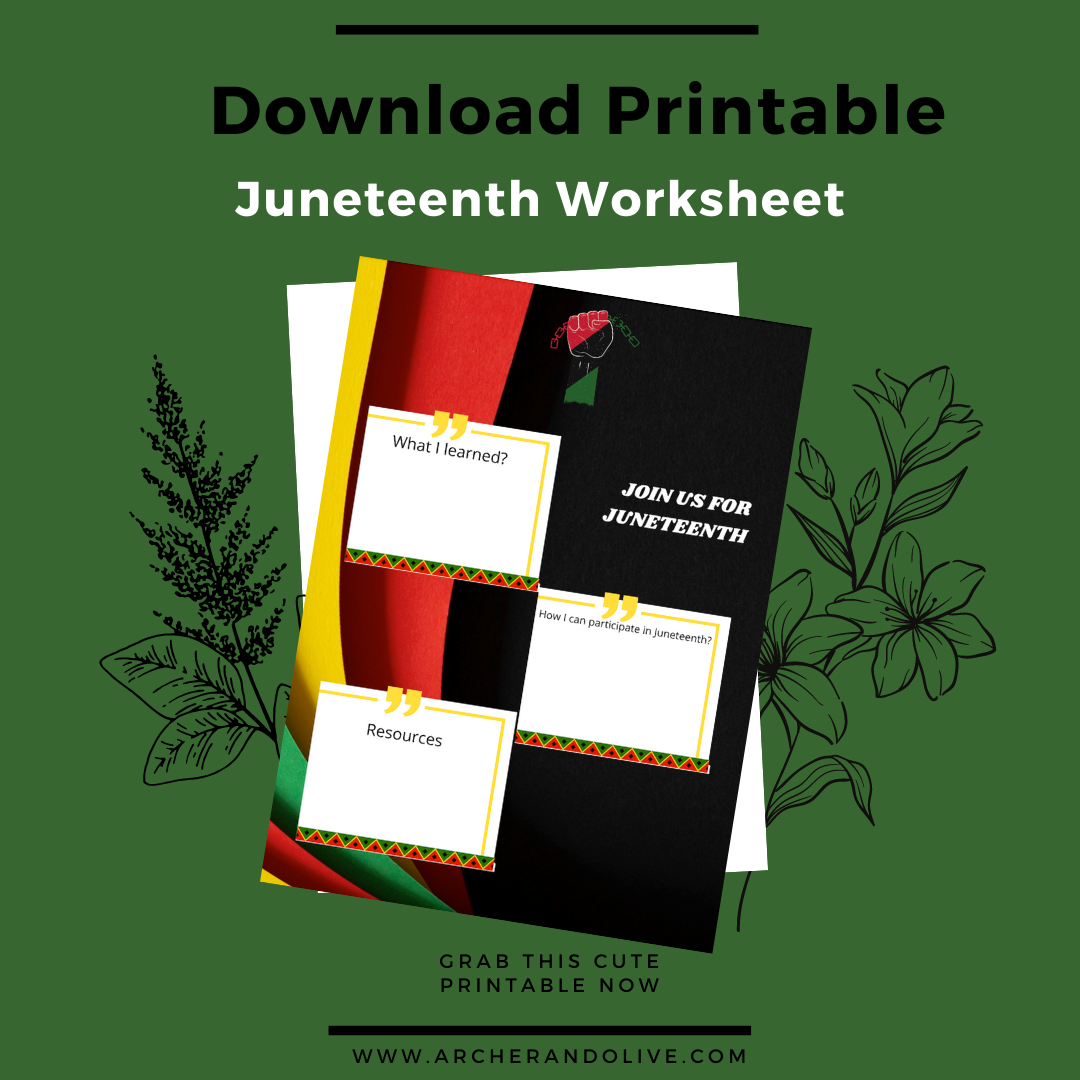 free Juneteenth printable