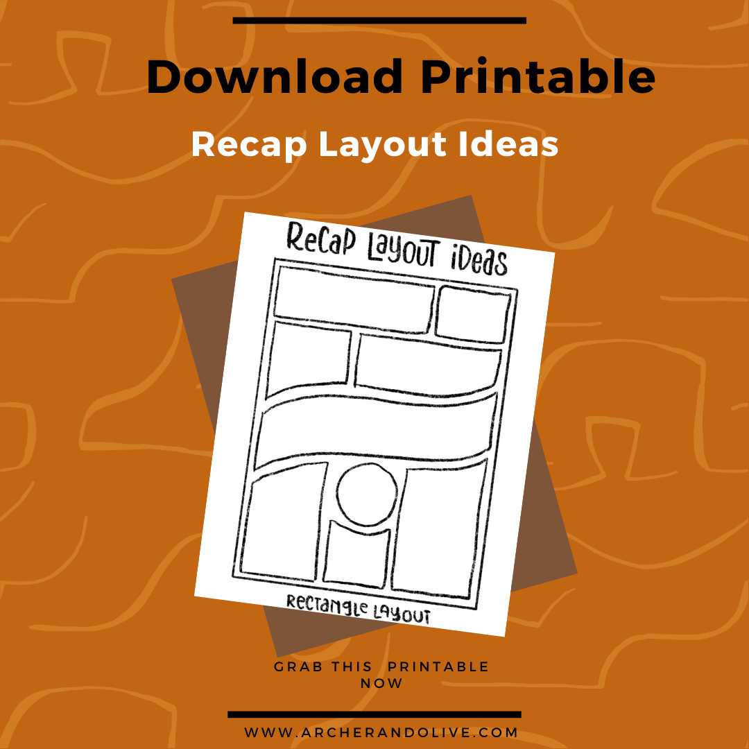 printable image for recap layout ideas
