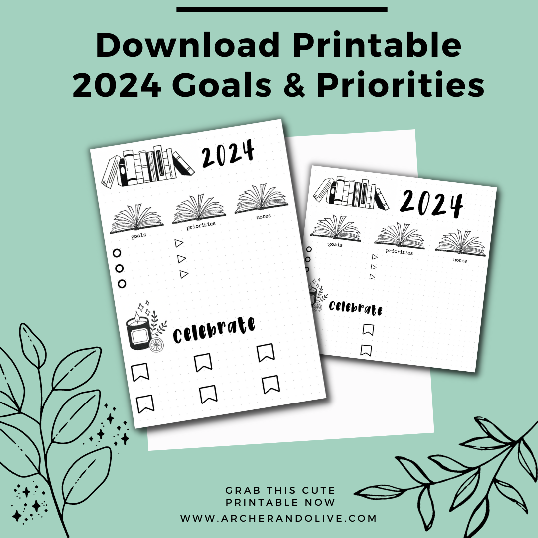goals spread printable