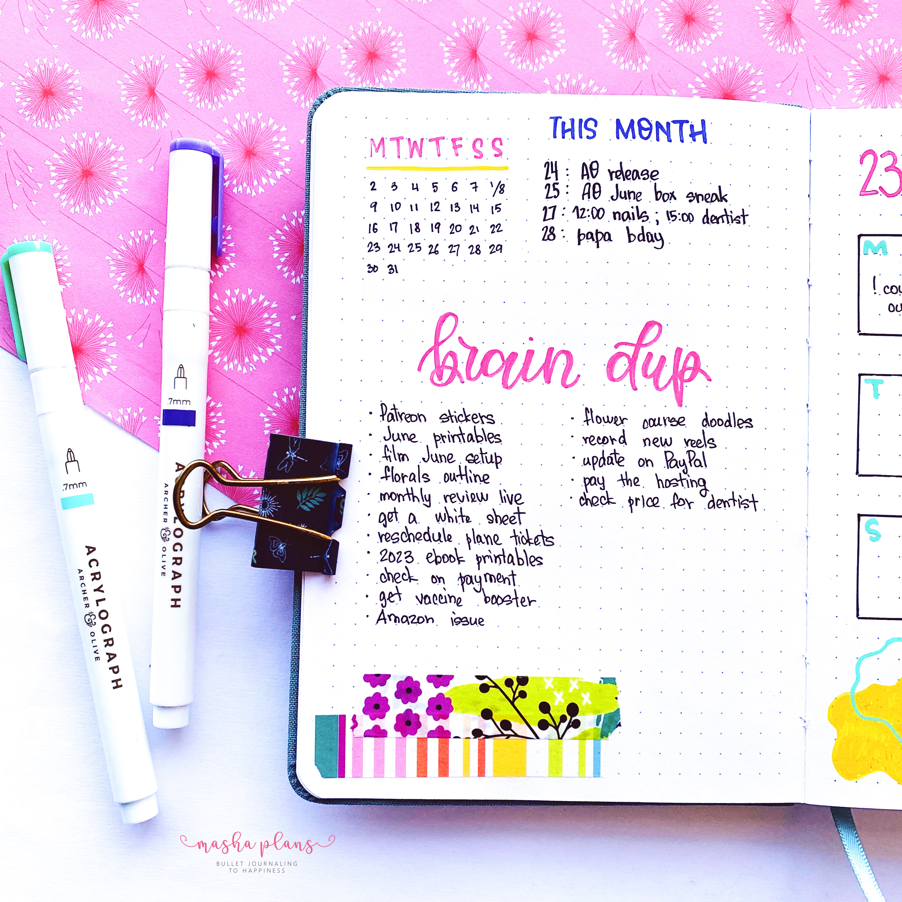 How to Deal With Bleeding and Ghosting in Your Bullet Journal ⋆ The Petite  Planner