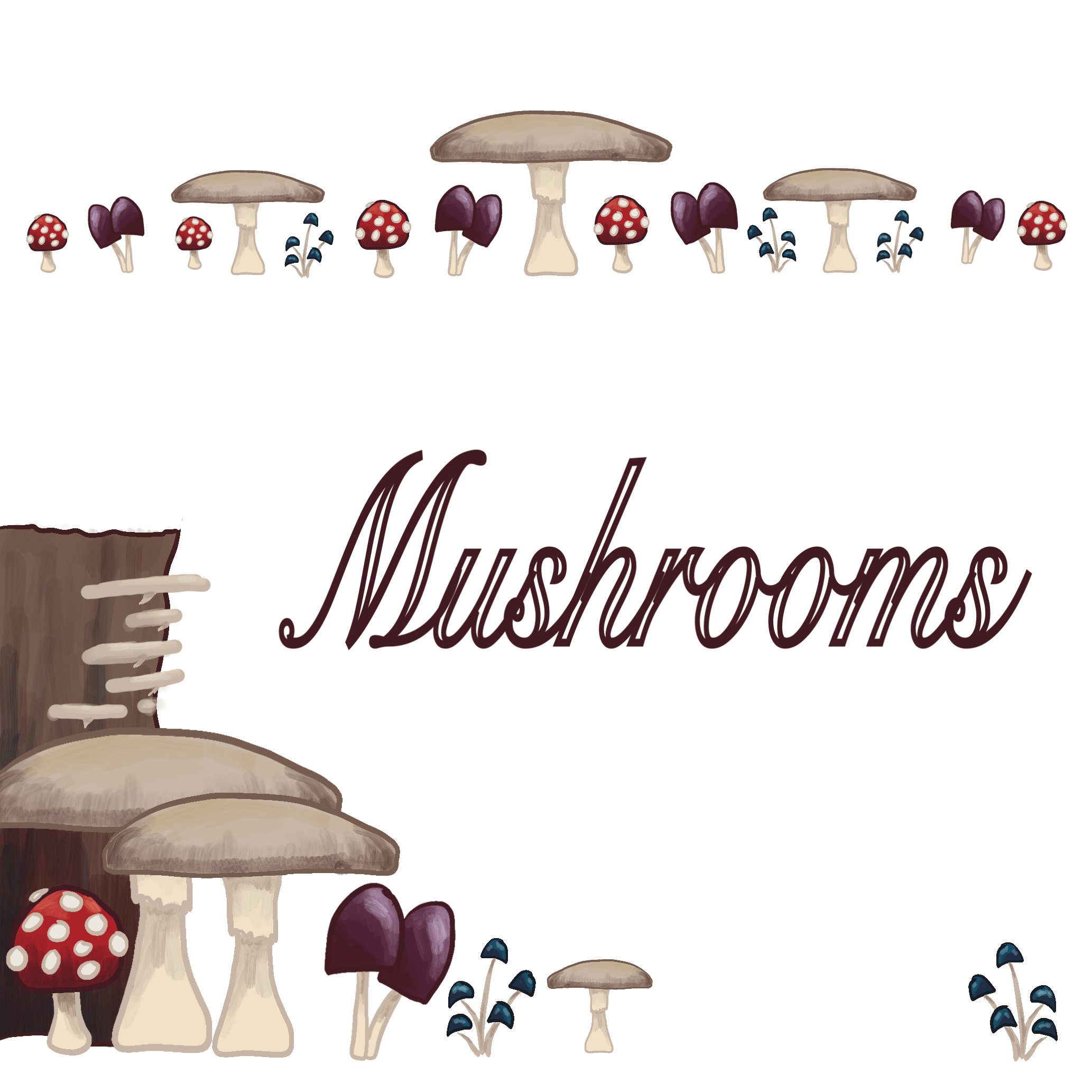 mushrooms border design