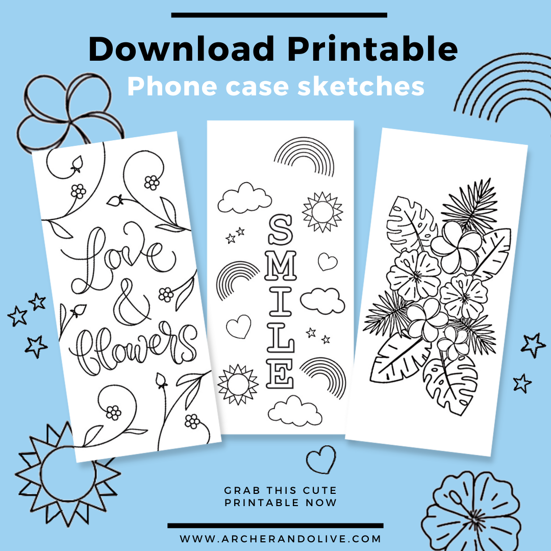 Download the phone case decoration sketches 