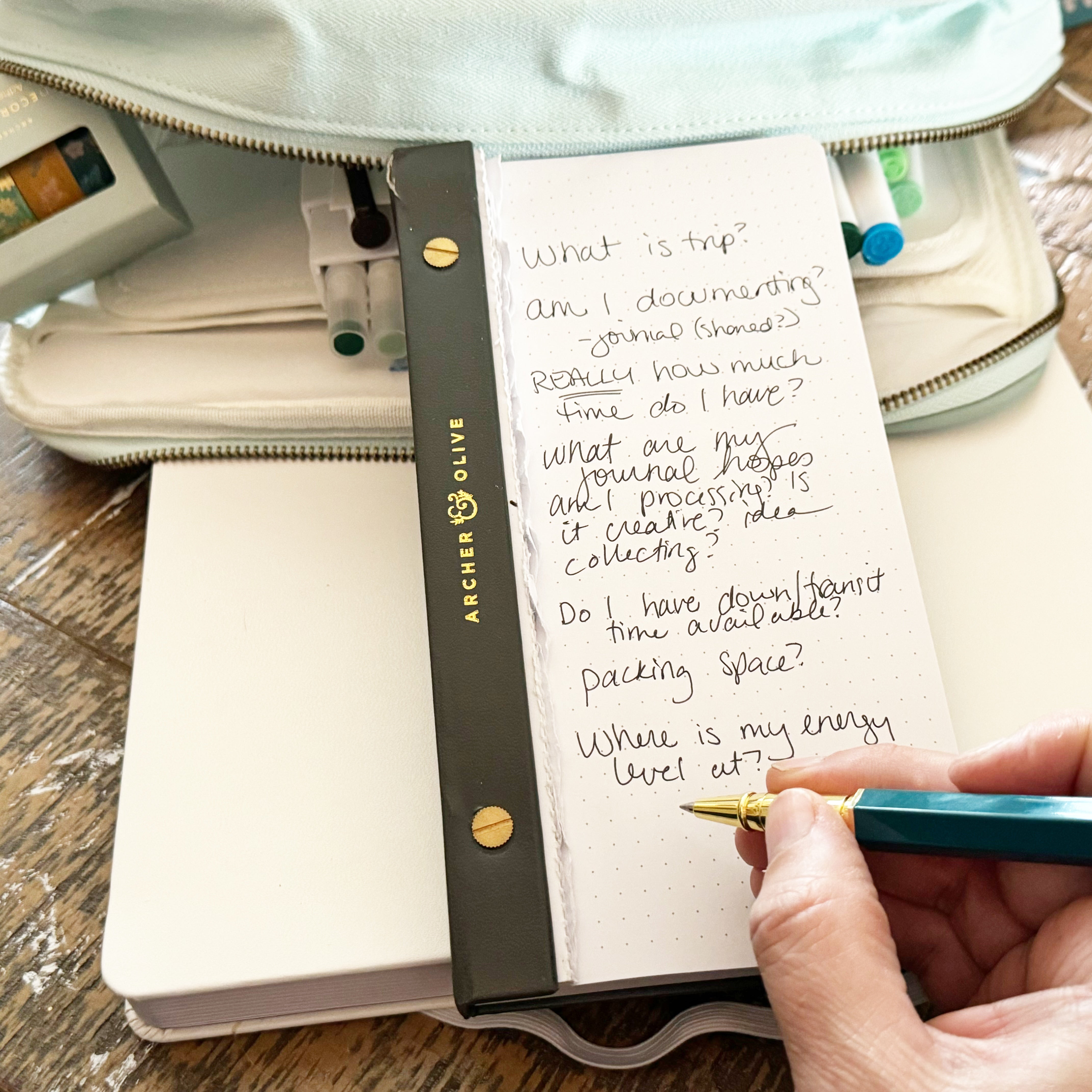 Notebook for travel journaling