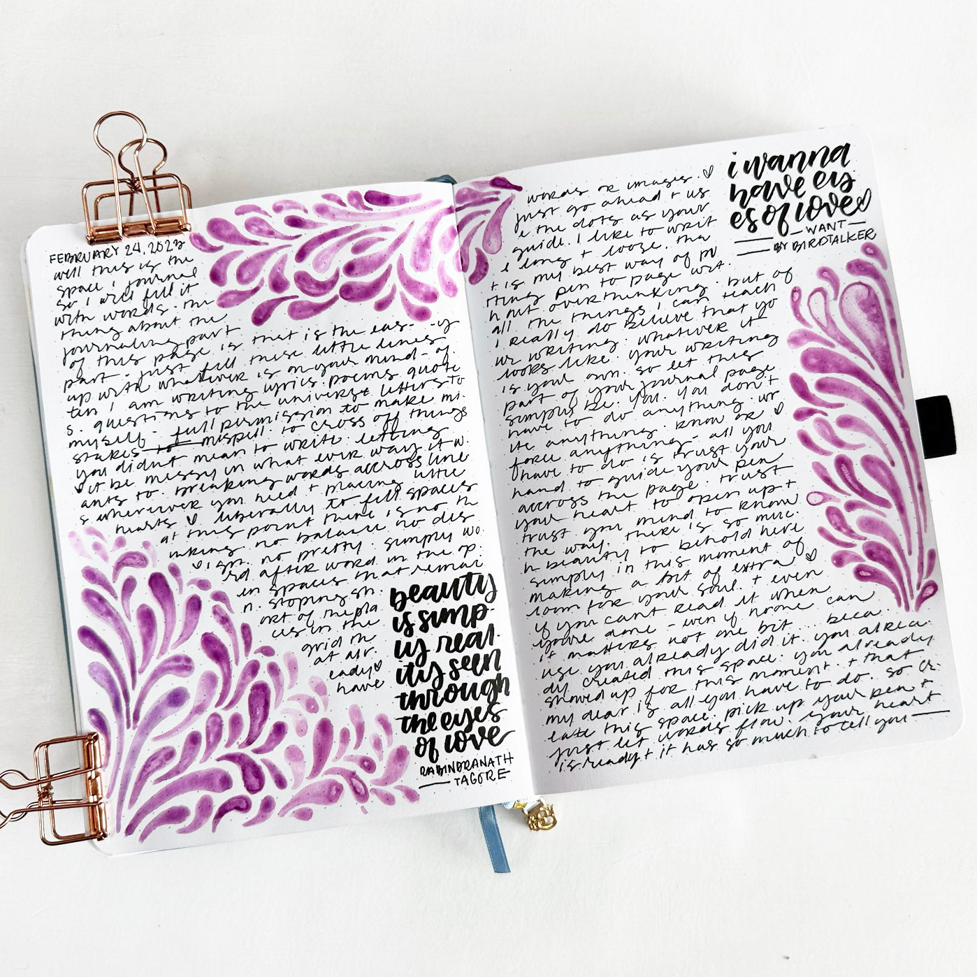 Creative Art Journal Page Ideas Using Watercolors - Behind the Designs
