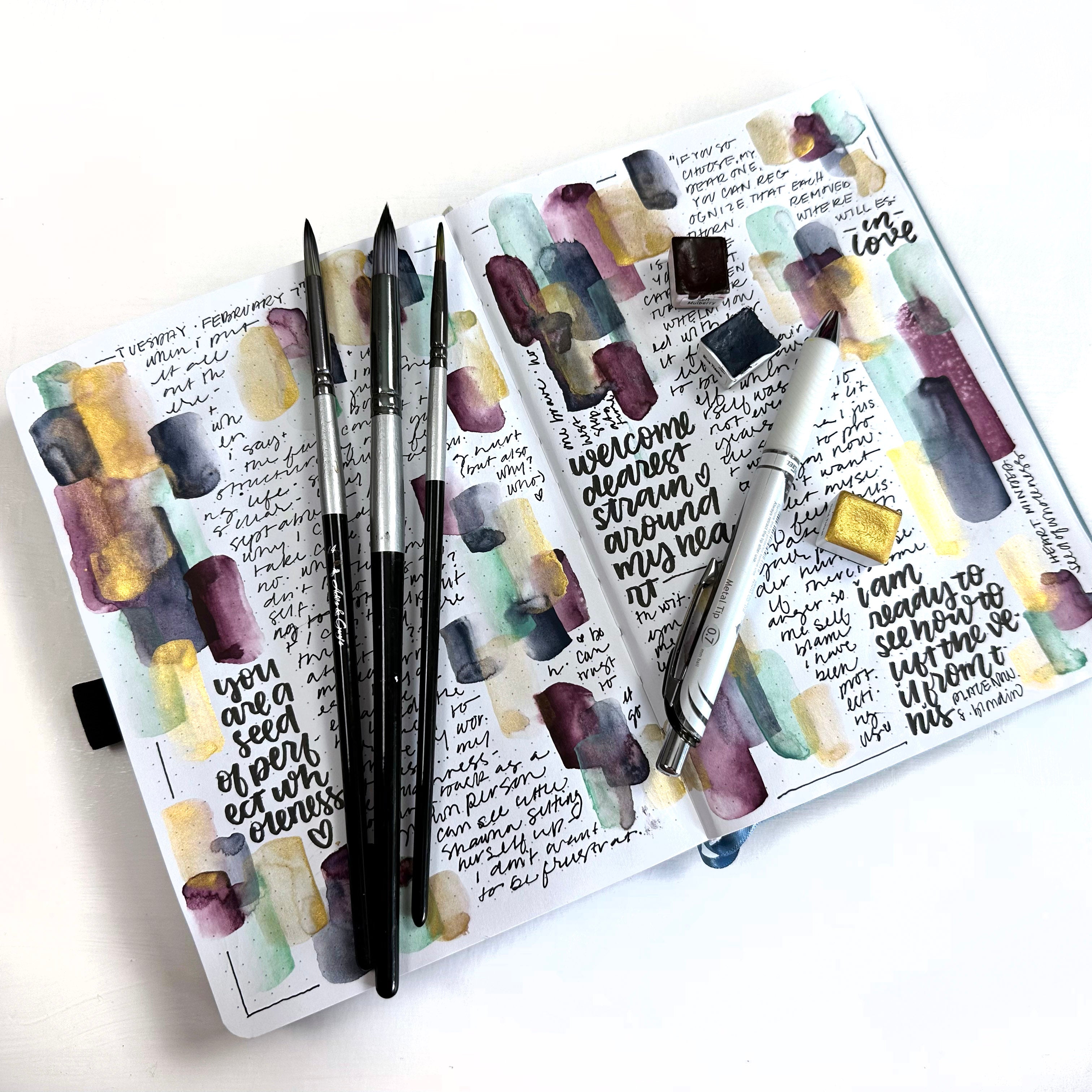 Watercoloring In Your Bullet Journal
