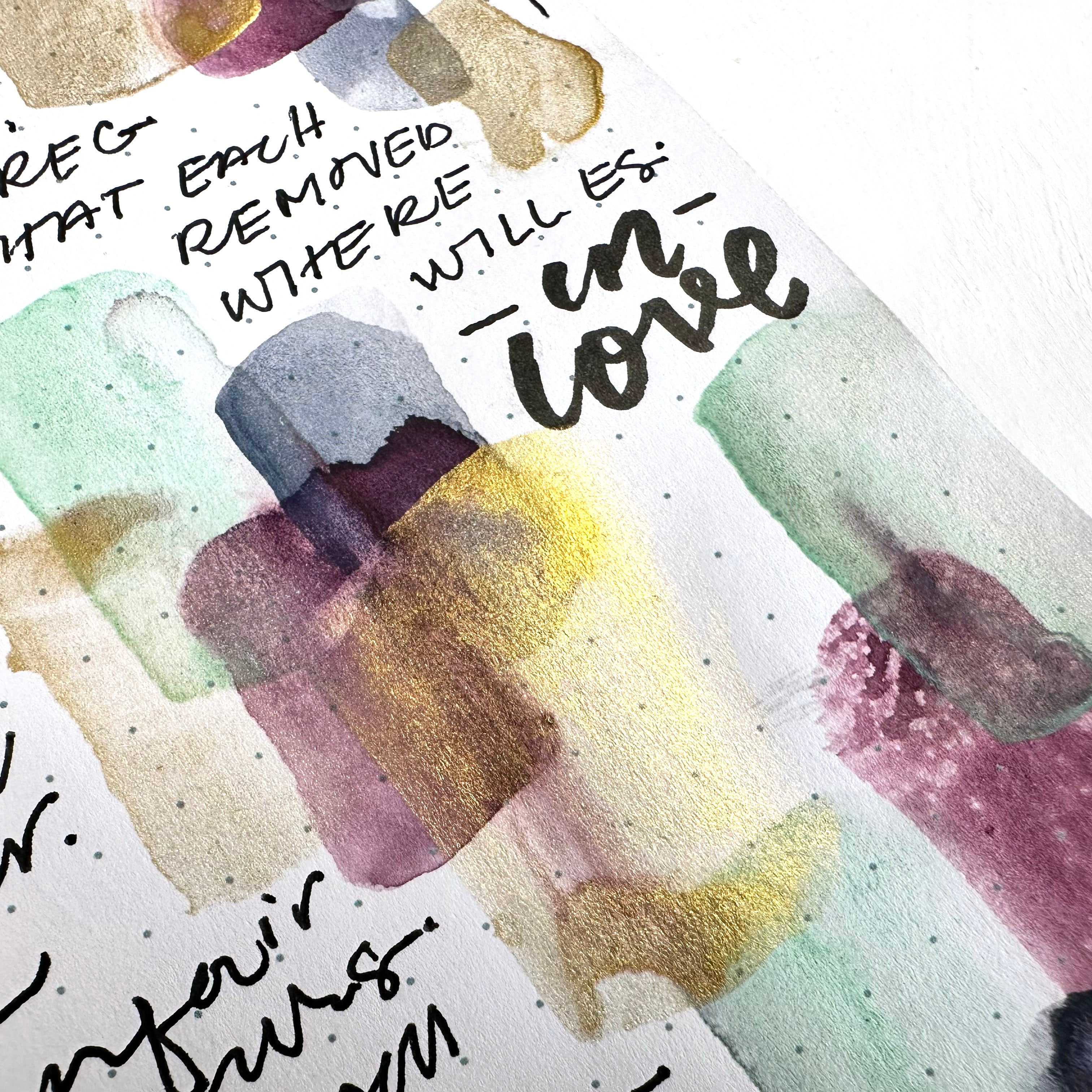 Watercolor Swatches on a Journal Page