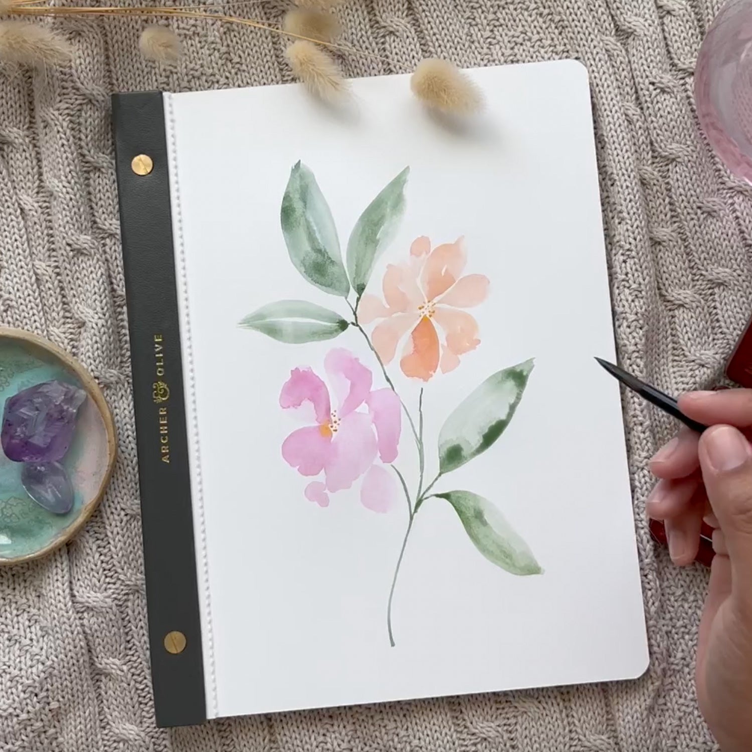 Loose Autumn Floral Watercolor Cards- step by step Tutorial 