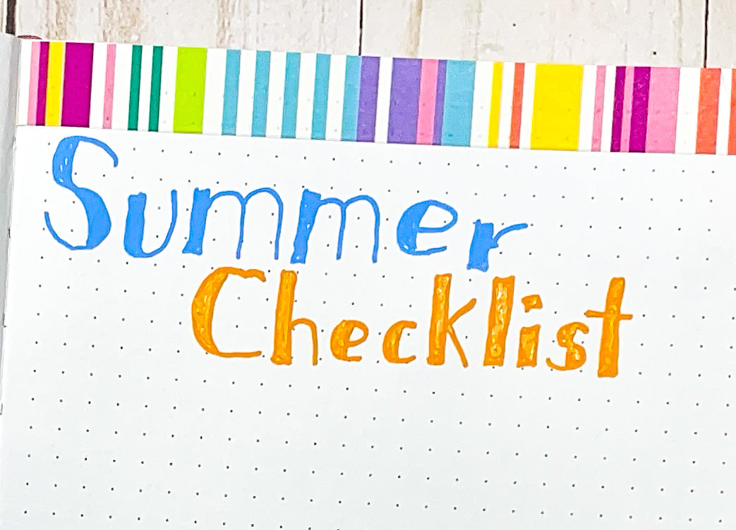 Archer and Olive Notebook Get Ready Summer Checklist Bullet Journal