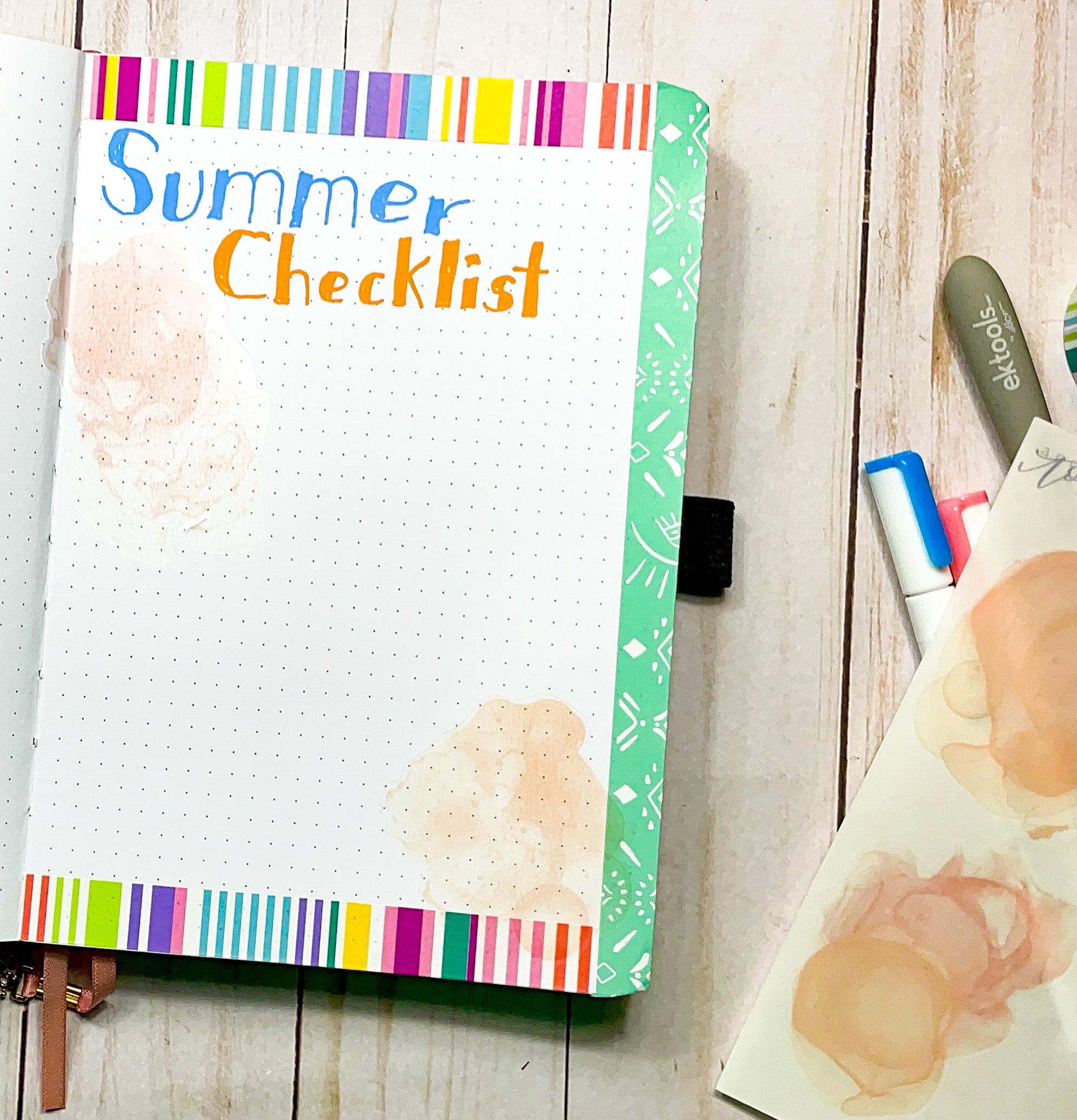 Archer and Olive Notebook Get Ready Summer Checklist Bullet Journal