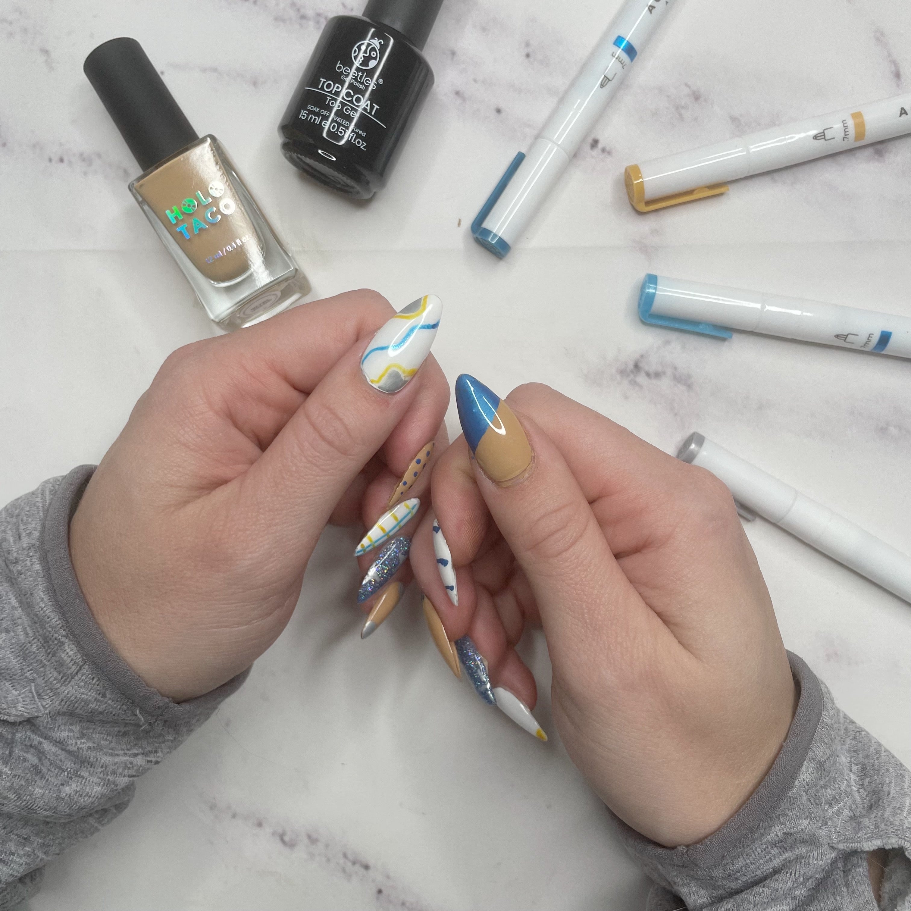 10 Easy Nail Art Designs and Tips Using Acrylic Paint Pens