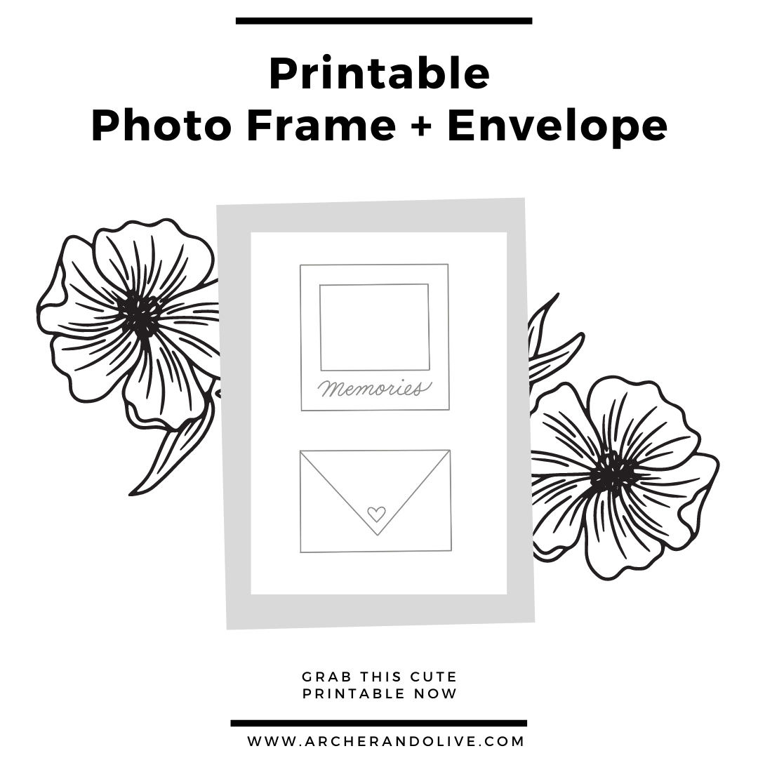 envelope photo idea printable