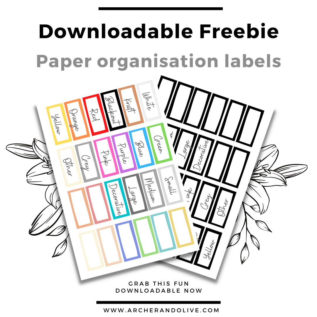 organisation label printable