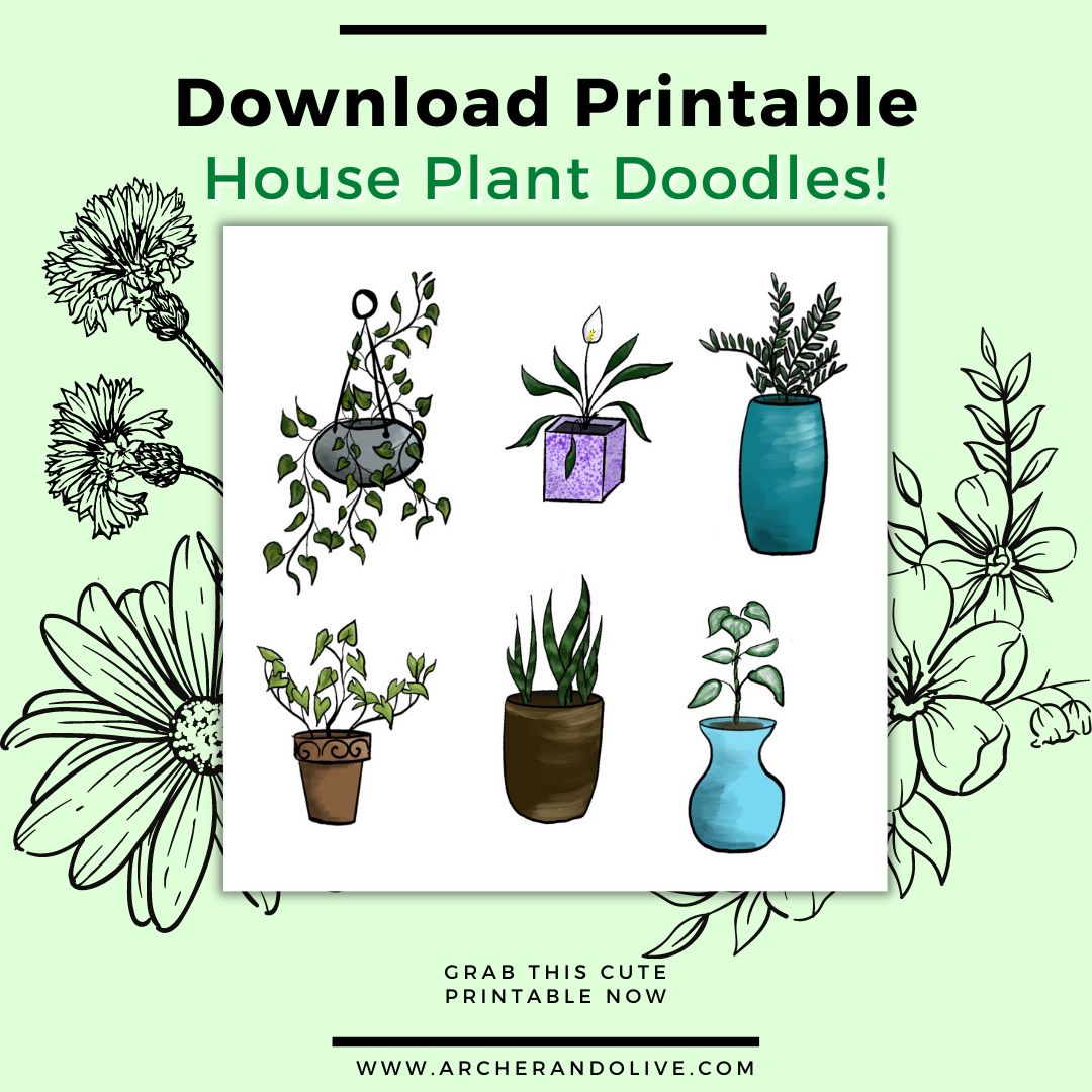 house plant printable