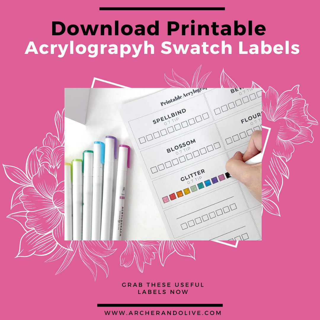 Free Printable Acrylograph Swatch Labels