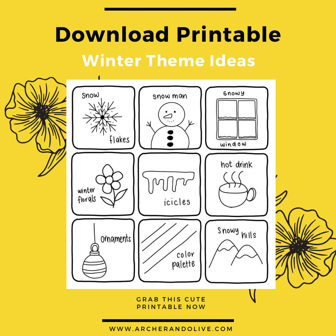 free winter drawings printable