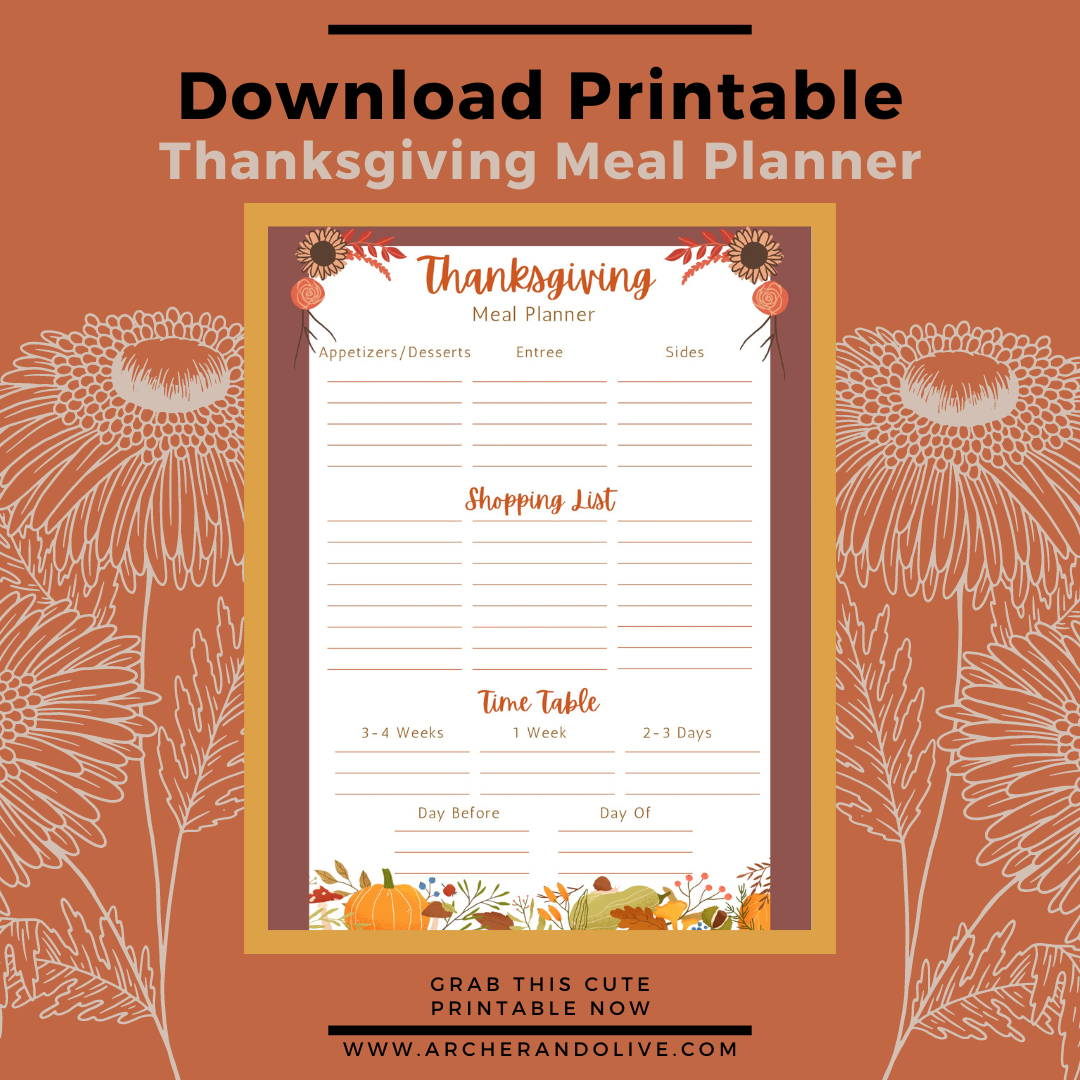 thanksgiving meal planner