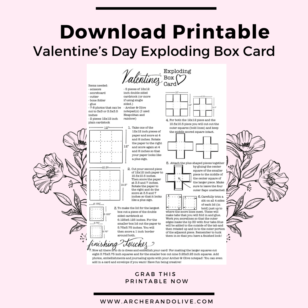 Make an Exploding Box with this Free Printable Template