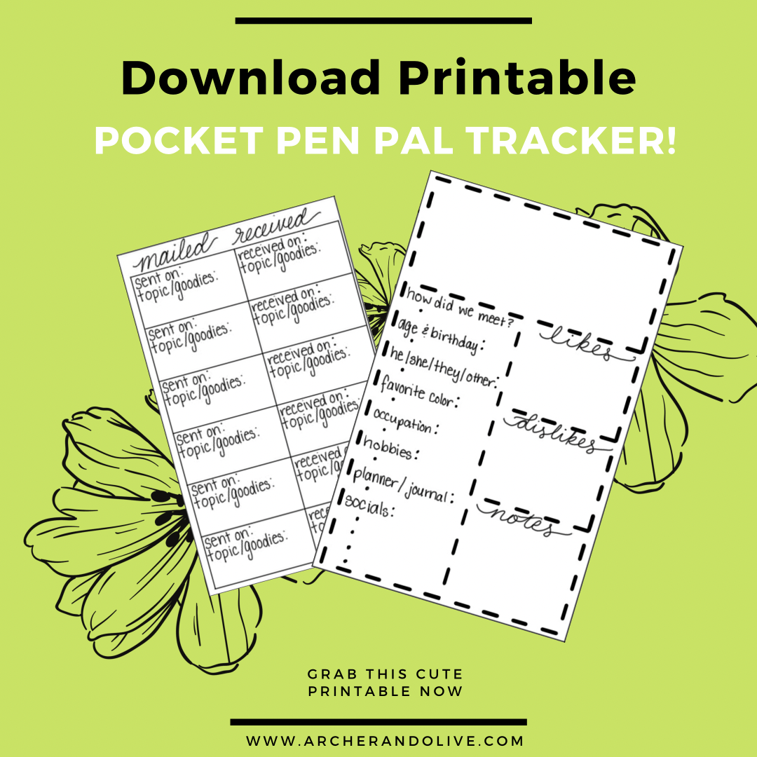 penpal template printable 