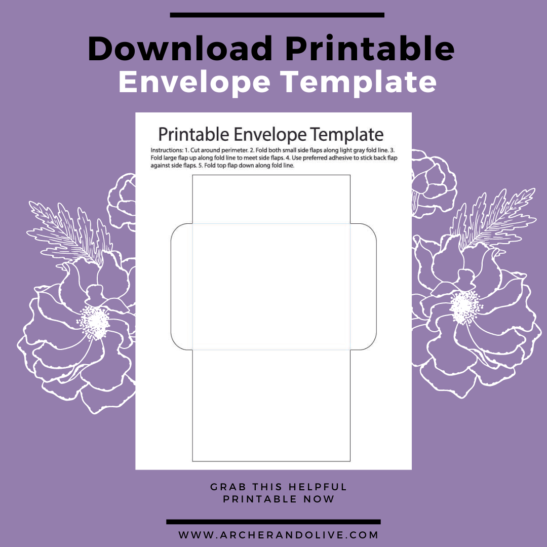 Image of free printable - envelope template