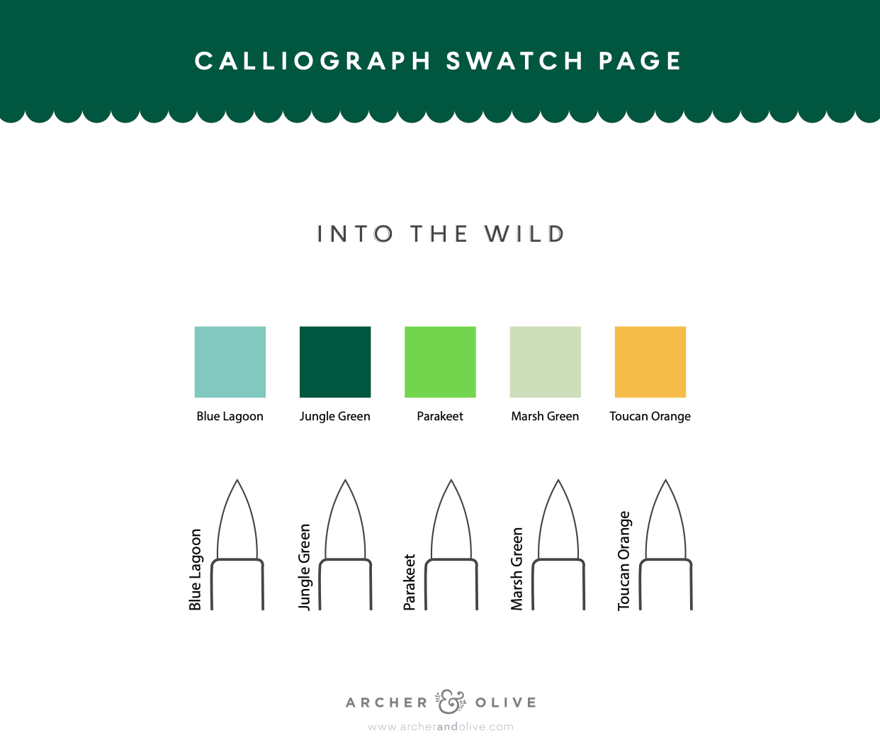 into the wild calliograph pen set