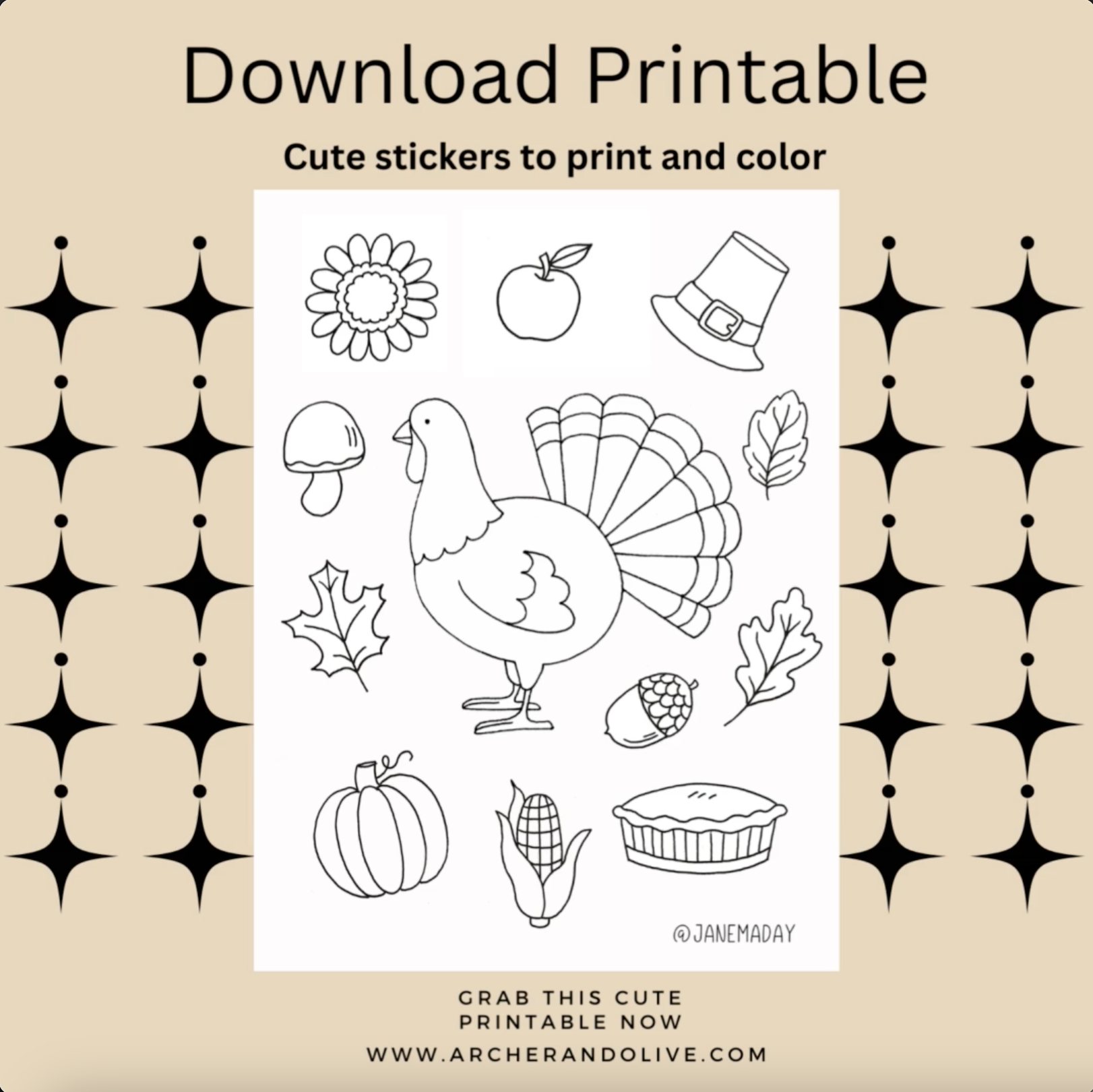 free turkey printable