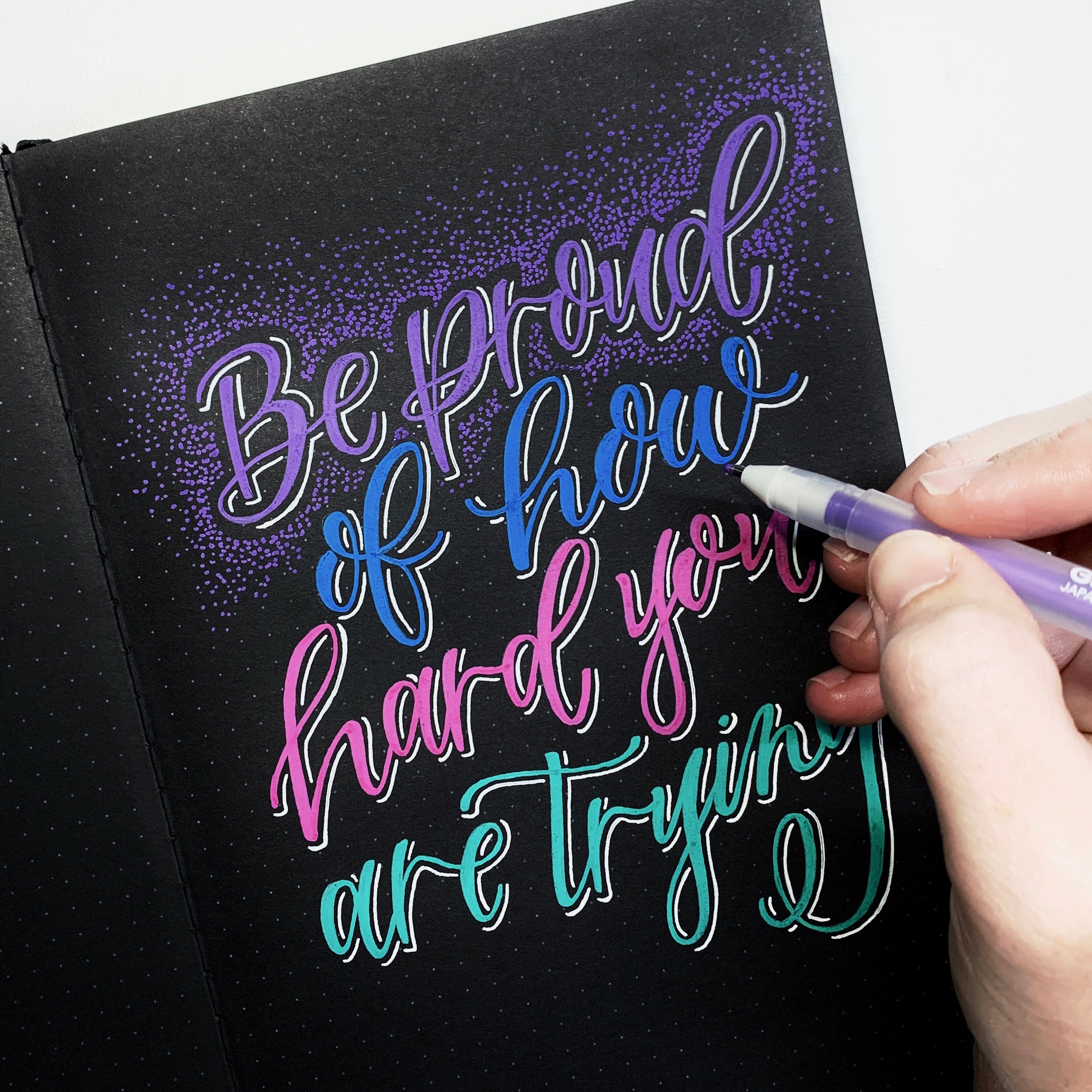 Follow this stippling tutorial in The BLACKOUT BOOK with Adrienne from @studio80design!