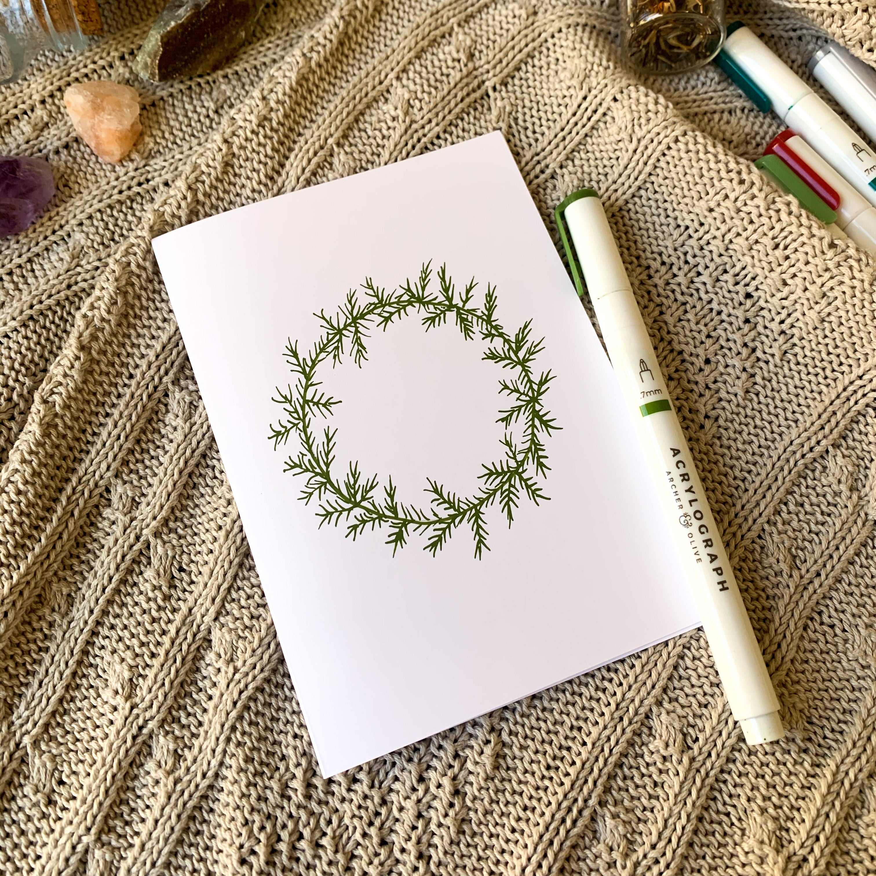 Easy Christmas Card Tutorial With Archer and Olive Acrylograph Pens ...