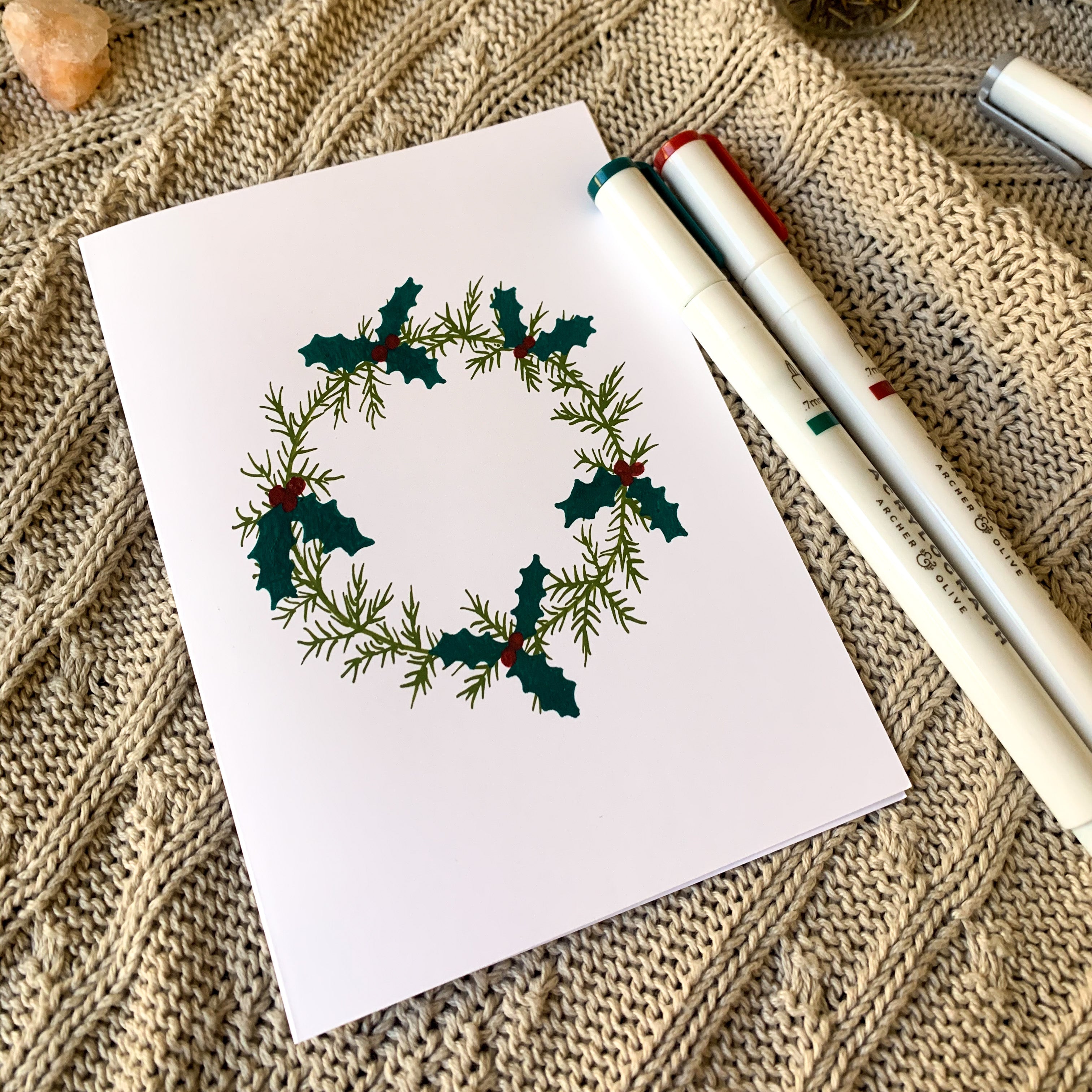 Easy Christmas Card Tutorial With Archer and Olive Acrylograph Pens ...