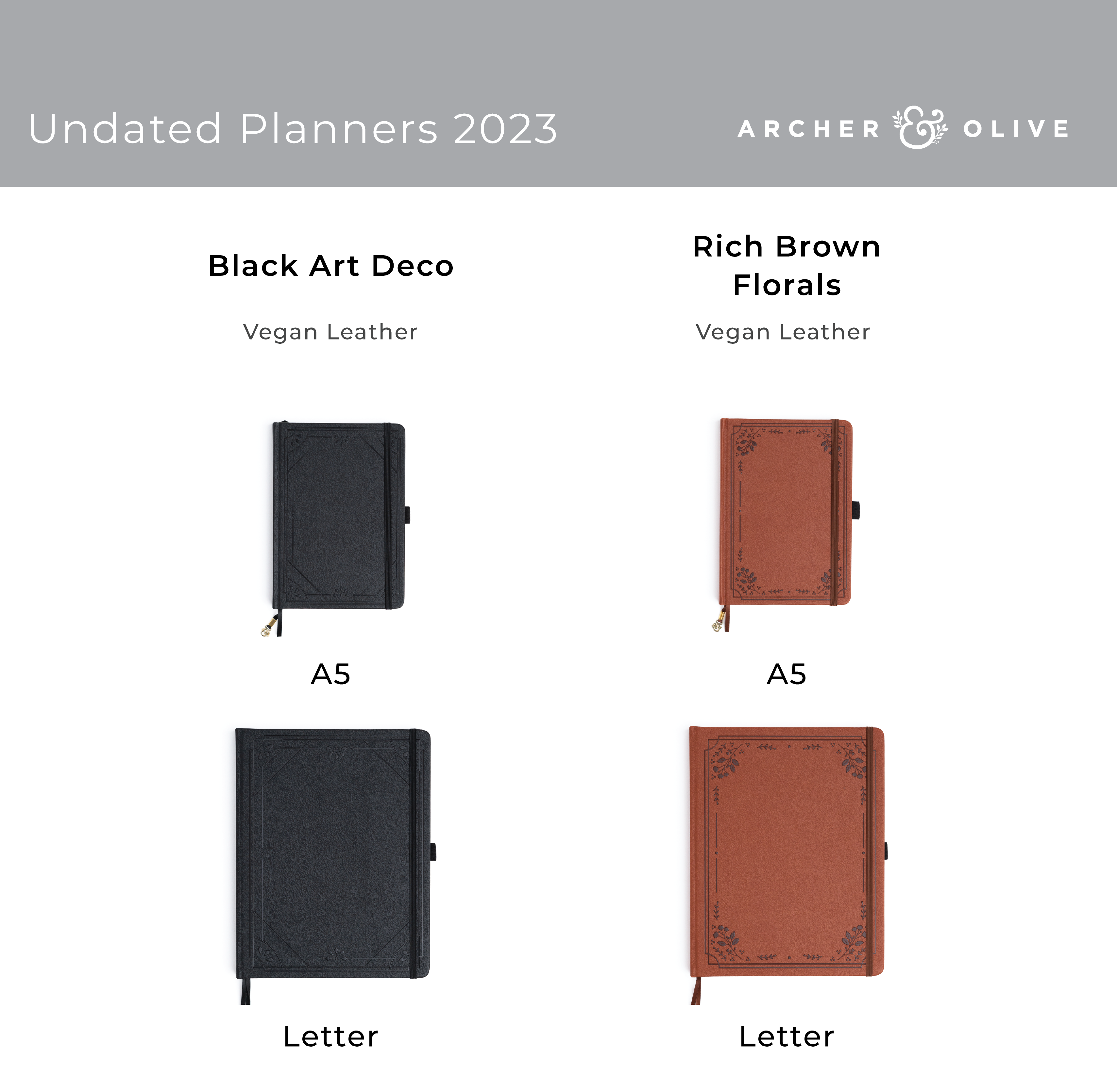 Archer and Olive - Notebook Size Guide