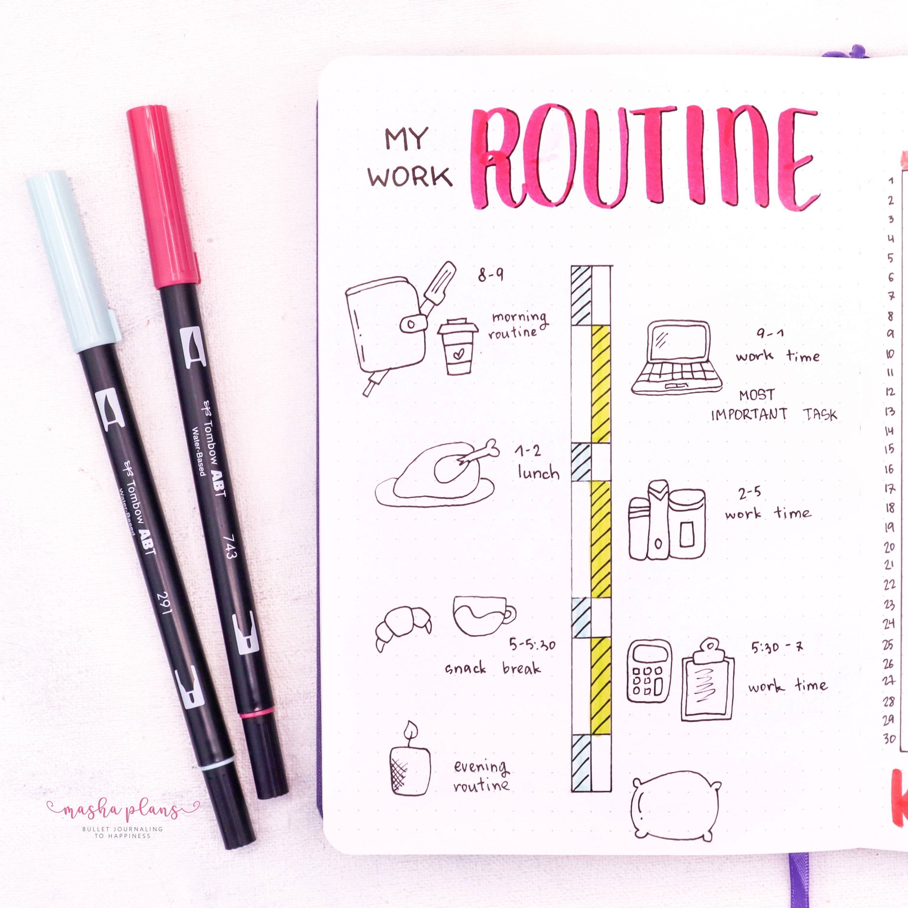 5 Bullet Journal Pages To Help You Work From Home