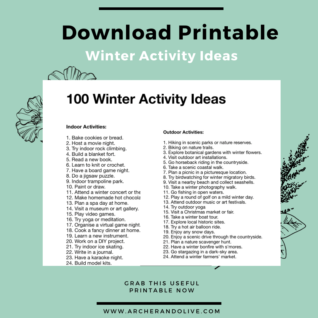 Planning Fun Activities for Cold Weather with a Winter Bucket List