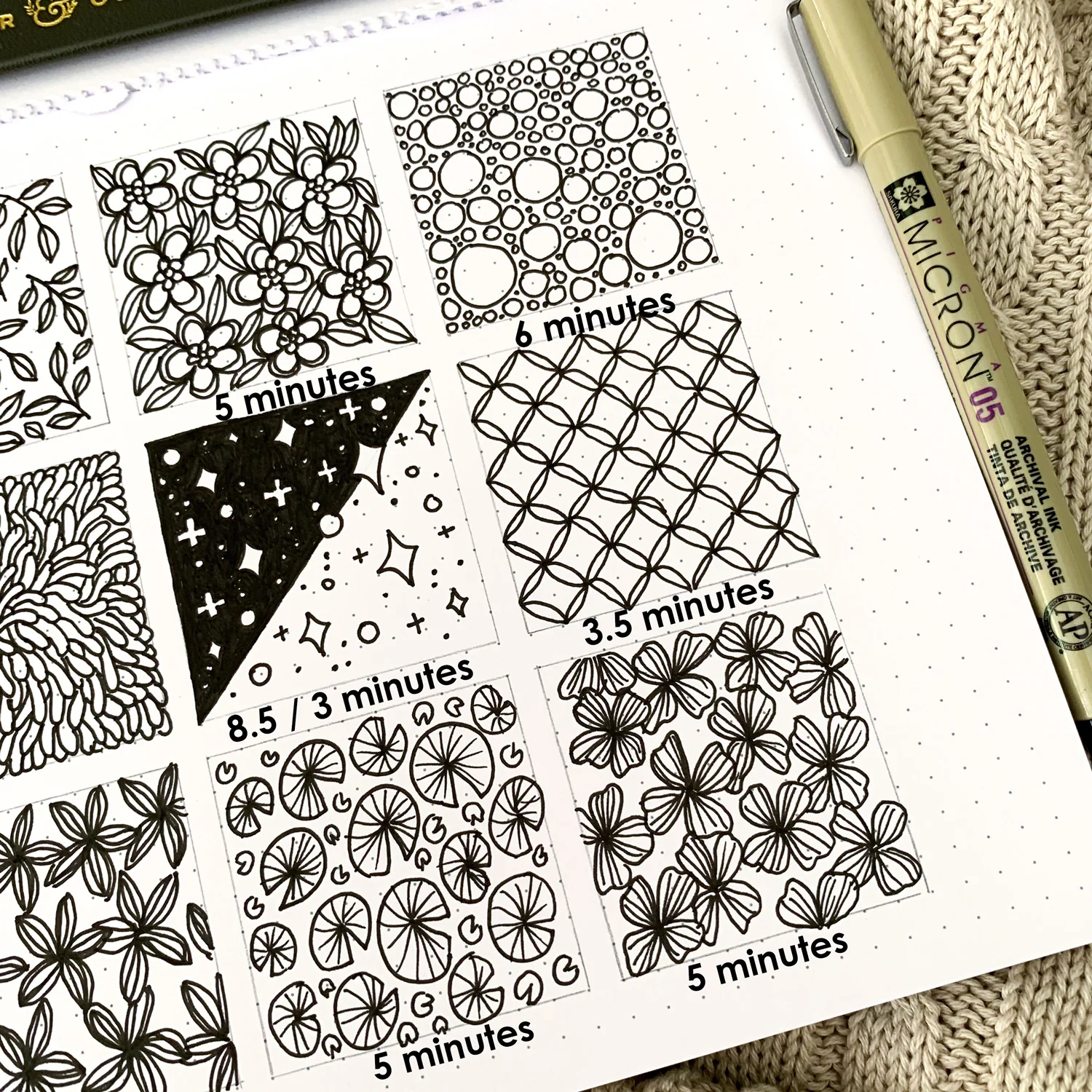 close up of zentangles 2