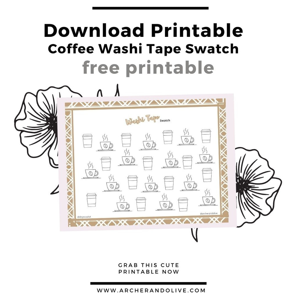 Printable Aesthetic Pattern Washi Tape, Washi Tape, Tape, Pattern